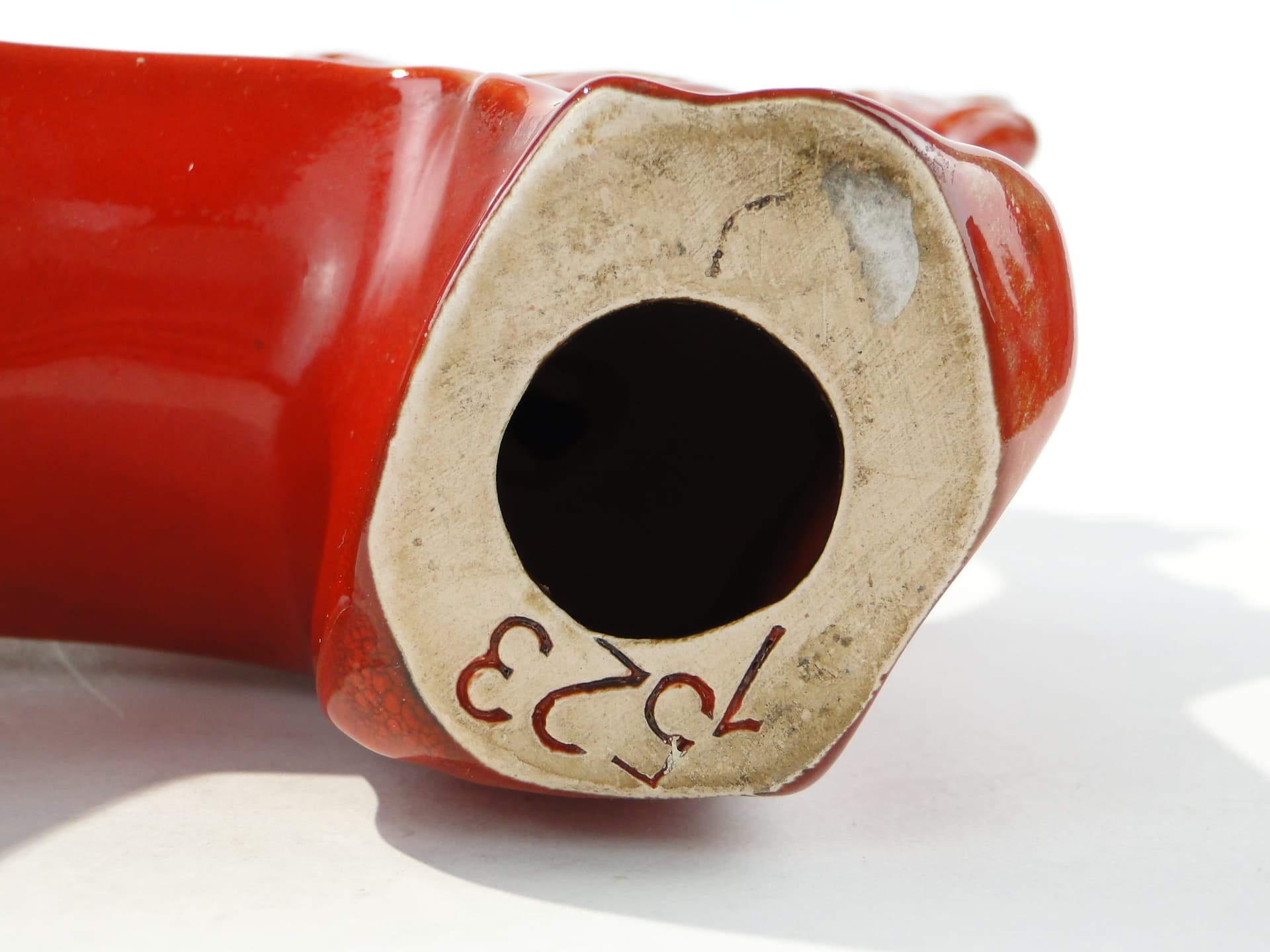 Figurka Wesoły Smoczek, ceramika czerwona, art. J. Kutálek, Czechy, lata 70. - 332791