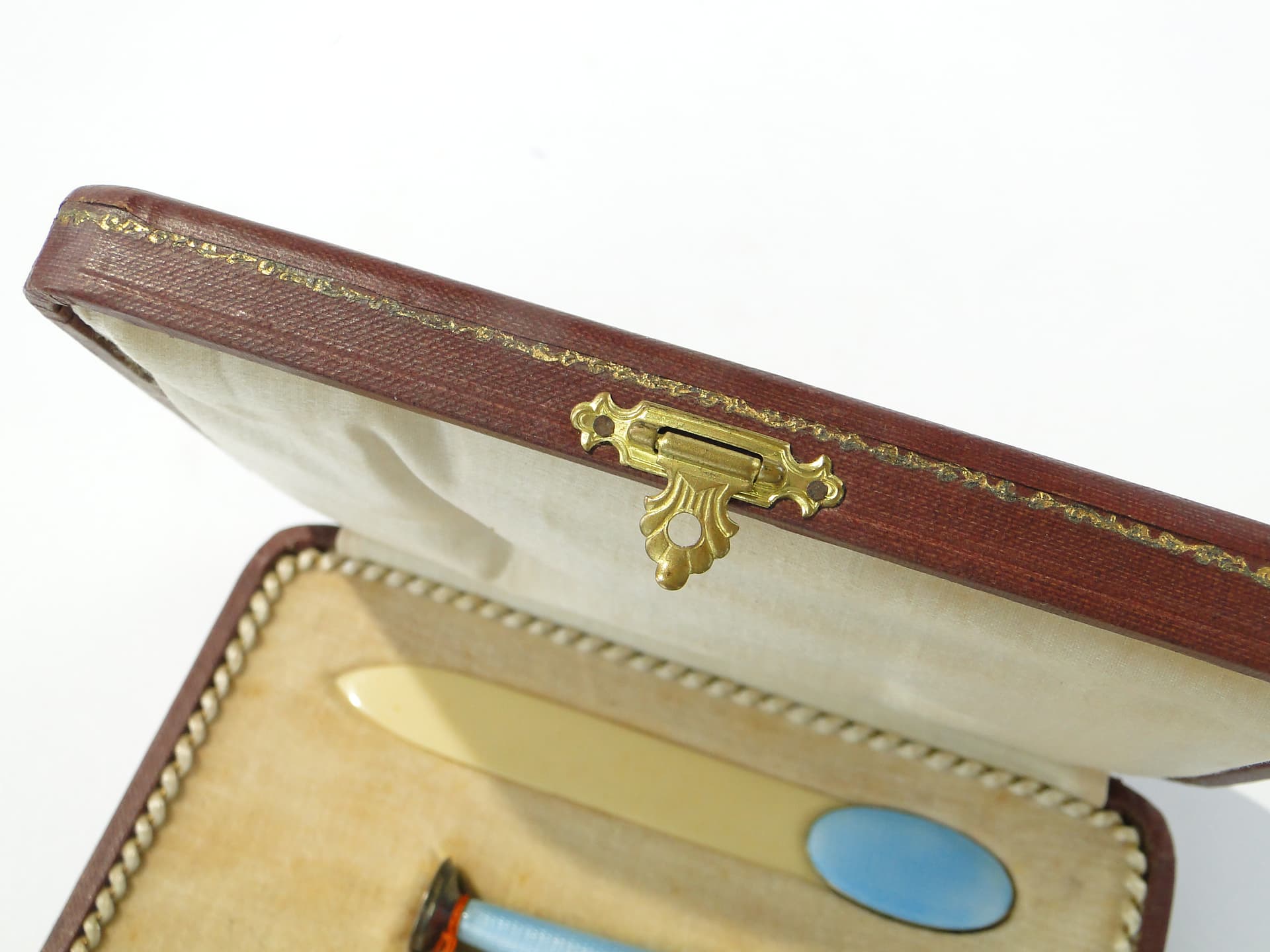 Writing set, Art Deco, blue enamel, silver, Italy, 1940s - 332853