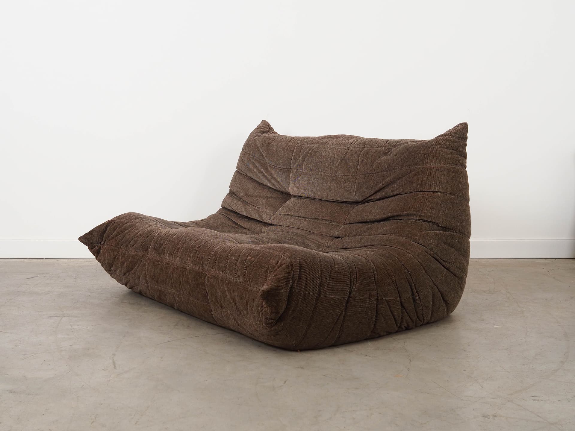 Sofa Togo, brown fabric, by M. Ducaroy, Ligne Roset, France, 1970s. - 332871
