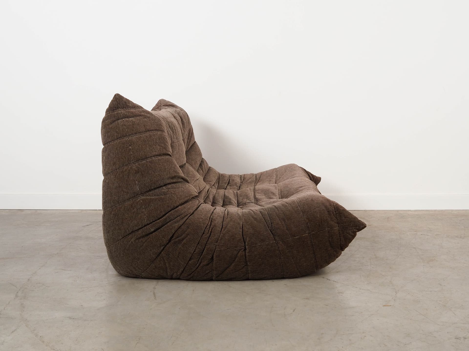 Sofa Togo, brown fabric, by M. Ducaroy, Ligne Roset, France, 1970s. - 332876