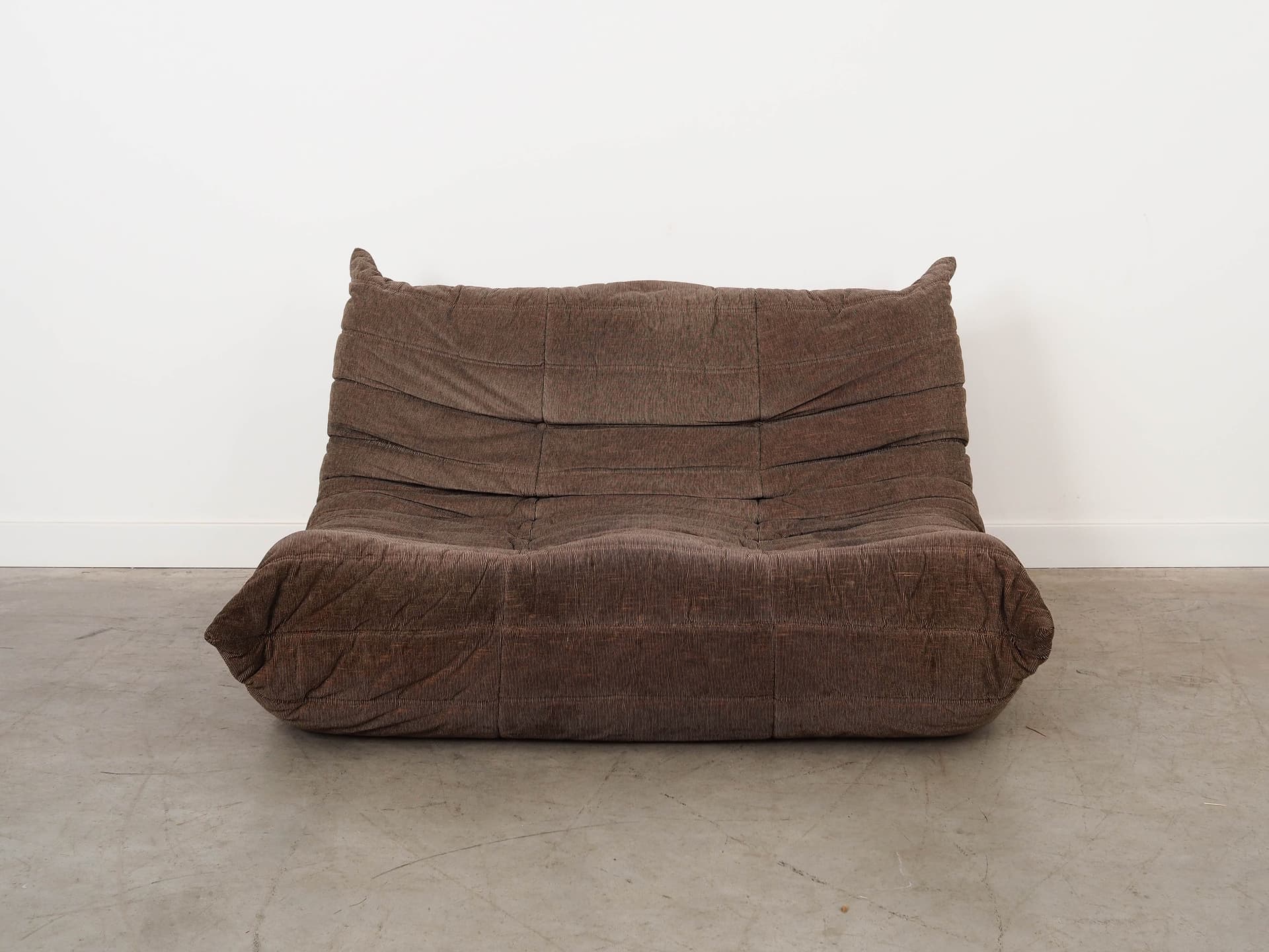 Sofa Togo, brown fabric, by M. Ducaroy, Ligne Roset, France, 1970s. - 332870