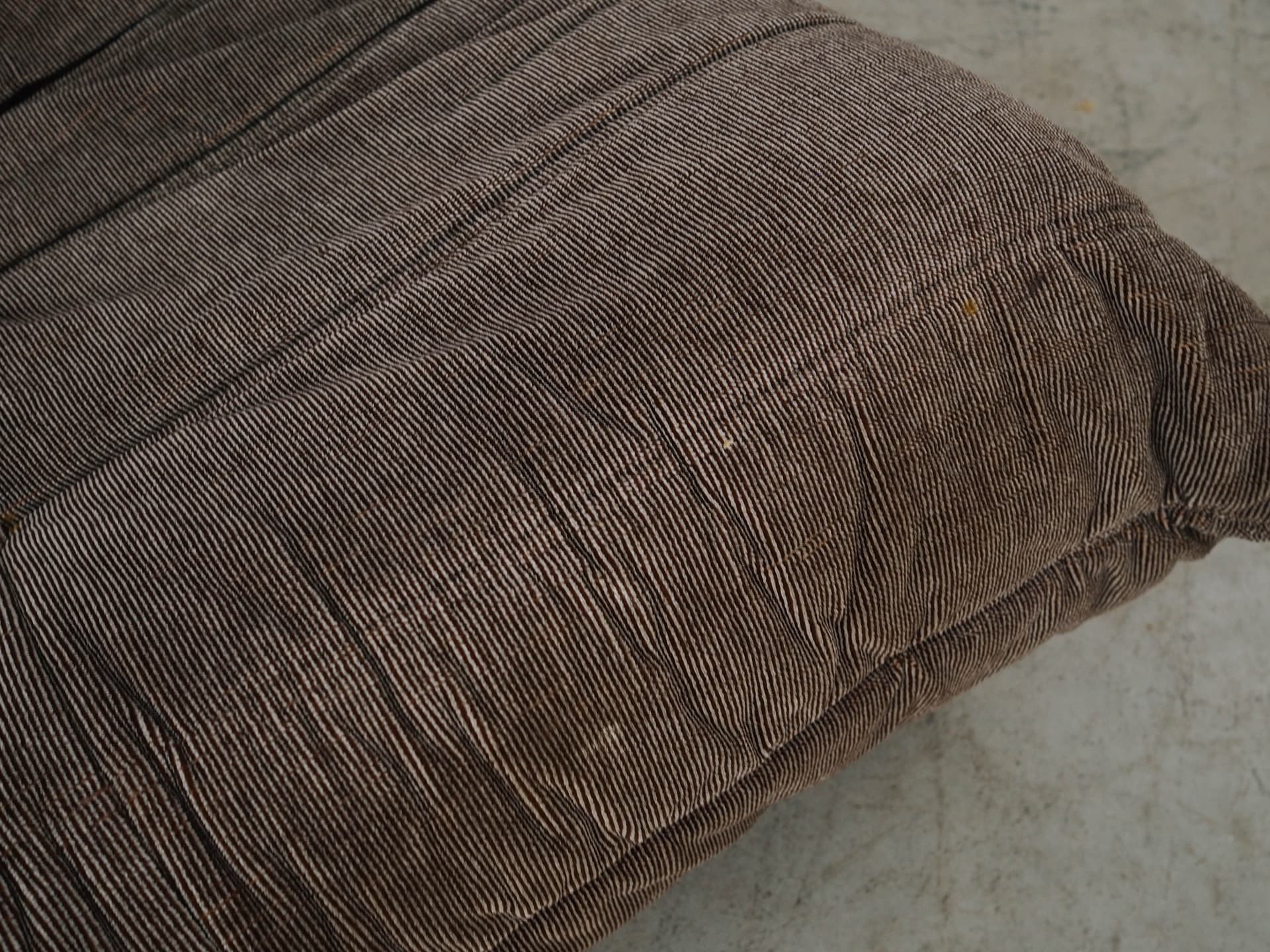 Sofa Togo, brown fabric, by M. Ducaroy, Ligne Roset, France, 1970s. - 332880