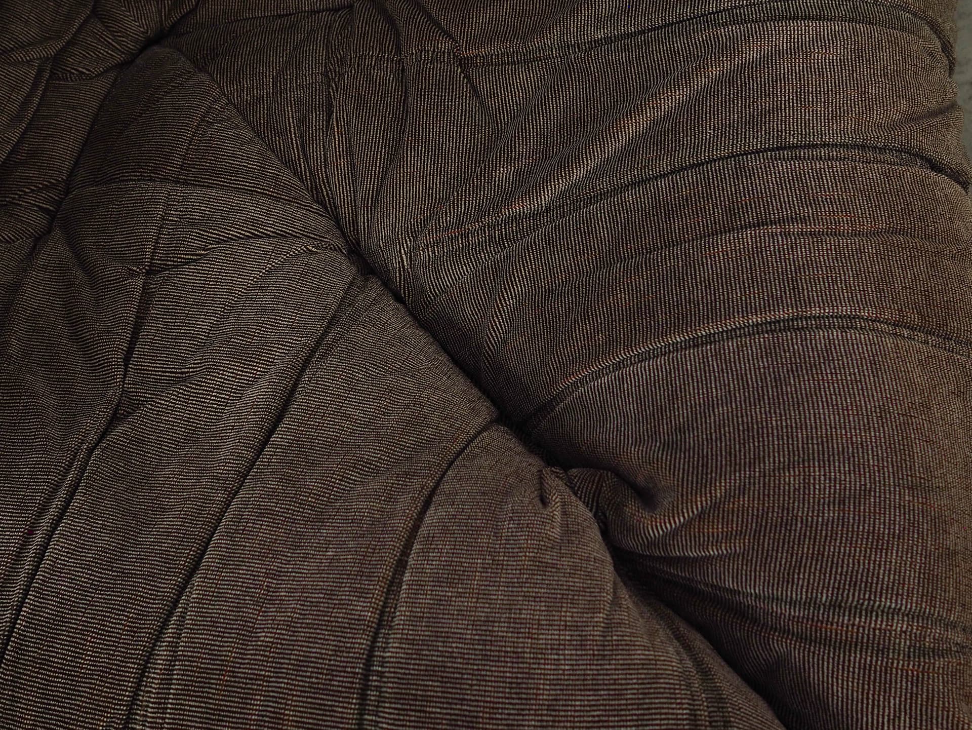 Corner sofa Togo, brown fabric, by M. Ducaroy, France, 1970s. - 332893