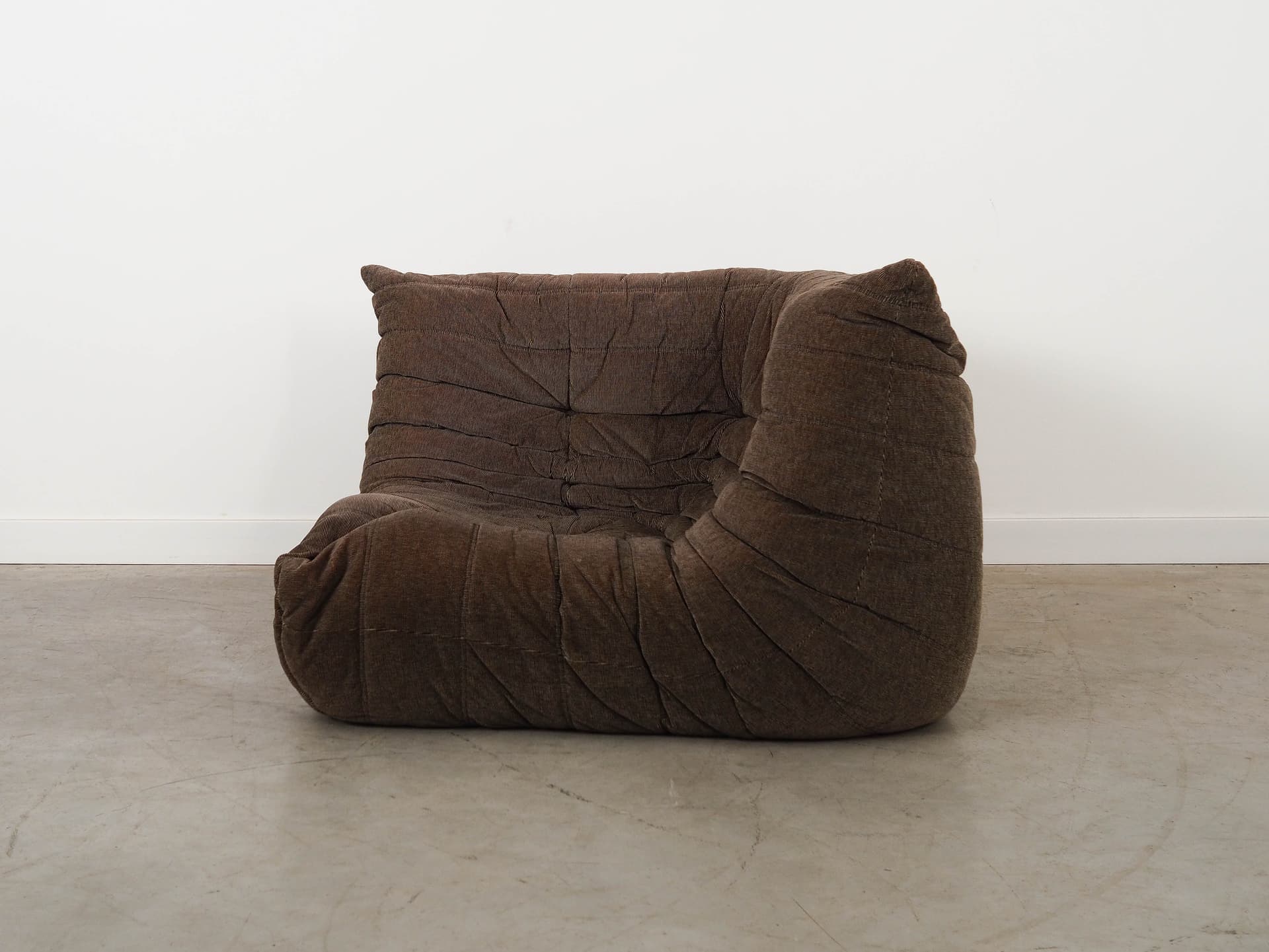 Corner sofa Togo, brown fabric, by M. Ducaroy, France, 1970s. - 332887