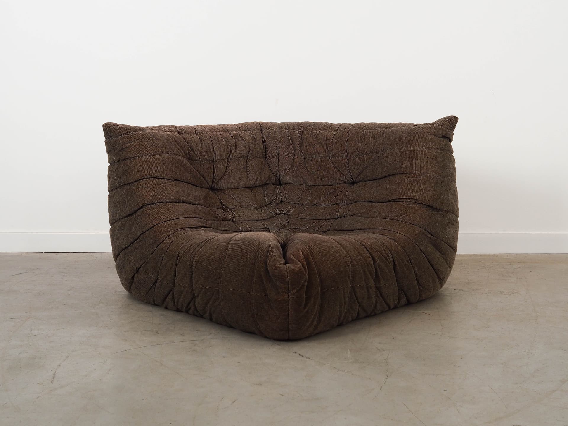 Corner sofa Togo, brown fabric, by M. Ducaroy, France, 1970s. - 332886