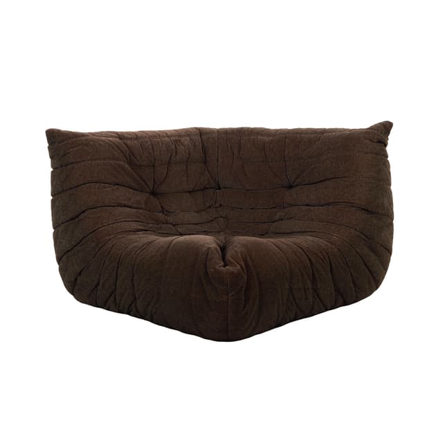Corner sofa Togo, brown fabric, by M. Ducaroy, France, 1970s. - DIMENSION