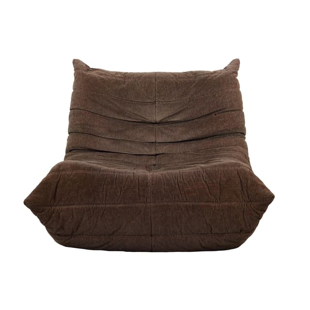 Fotel Togo, sztruks brązowy, proj. M. Ducaroy, Ligne Roset, Francja, lata 70. - WYMIARY