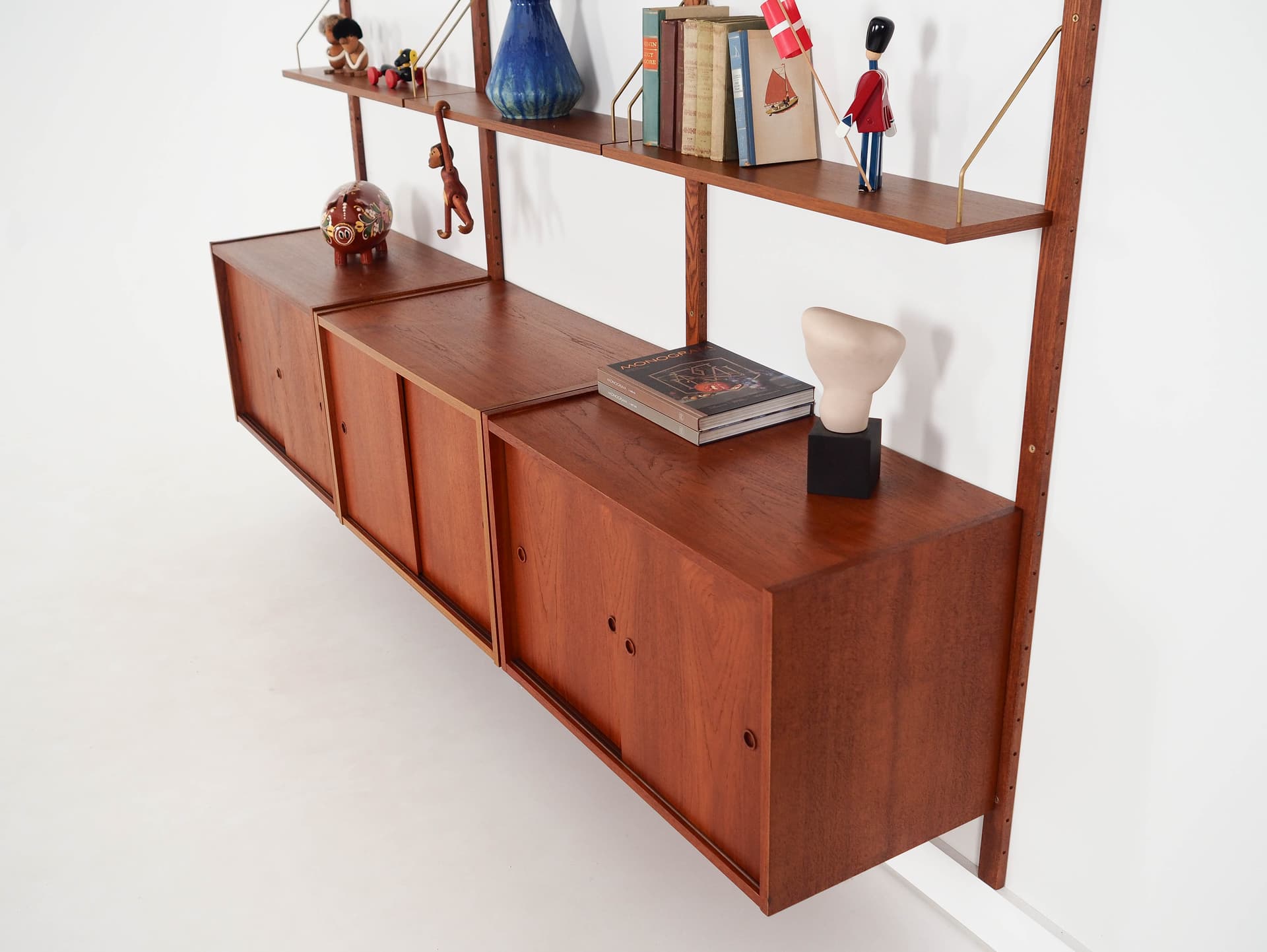 Regał systemowy PS System, teak brązowy, Randers Møbelfabrik, Dania, lata 60. - 332928