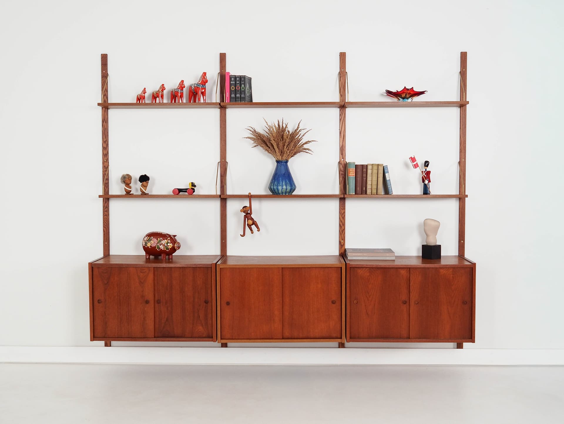 Regał systemowy PS System, teak brązowy, Randers Møbelfabrik, Dania, lata 60. - 332925