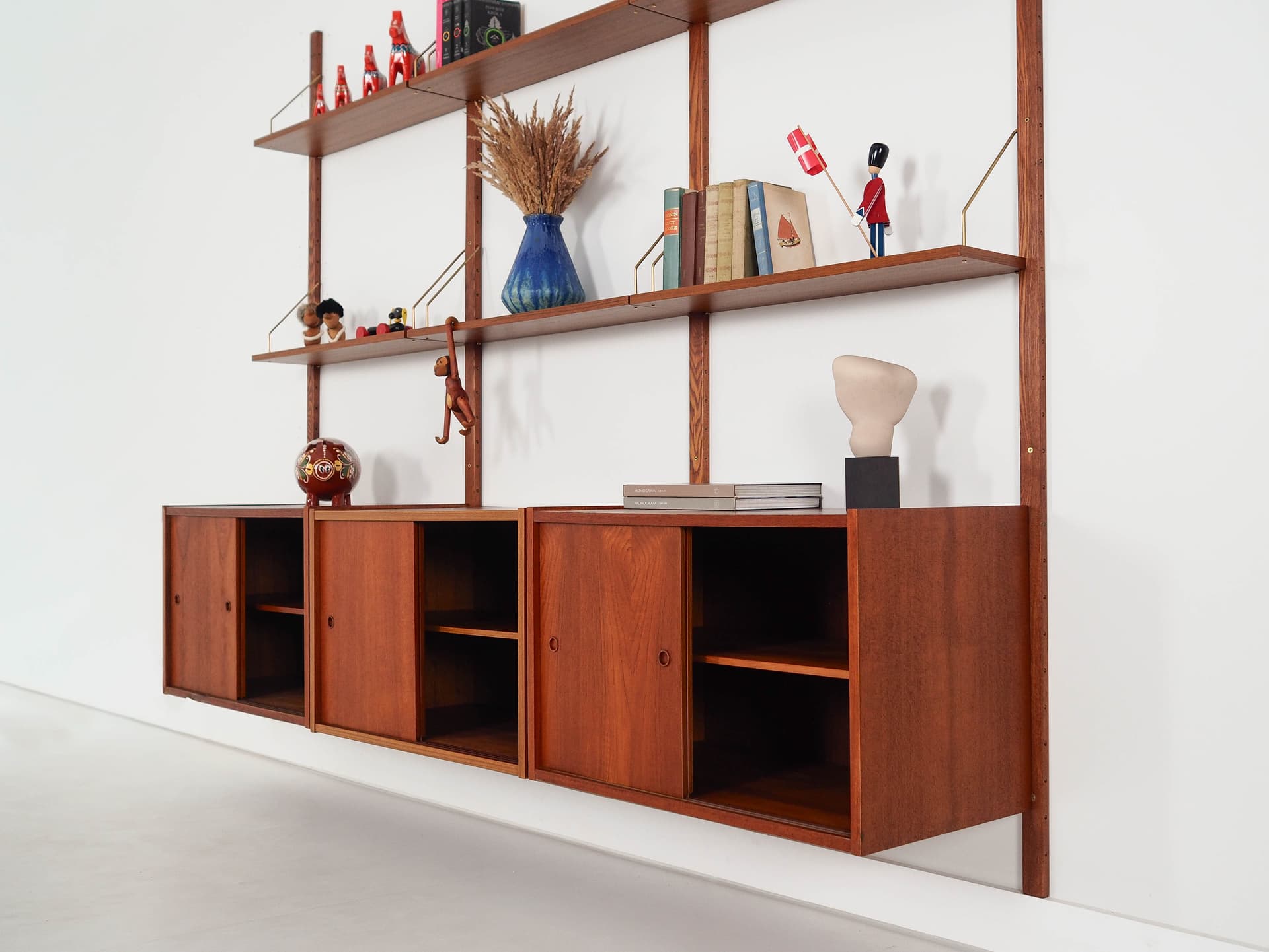 Regał systemowy PS System, teak brązowy, Randers Møbelfabrik, Dania, lata 60. - 332926