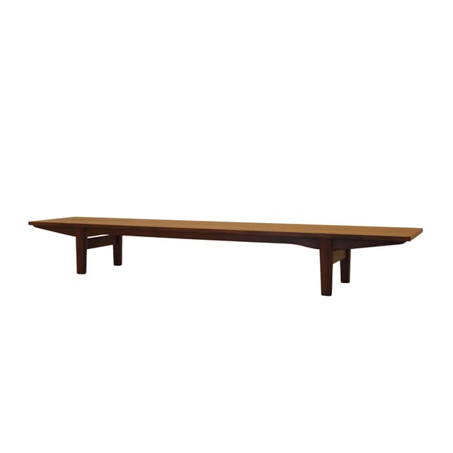 Lowboard, brown oak, brown teak, Denmark, 1970s. - DIMENSION