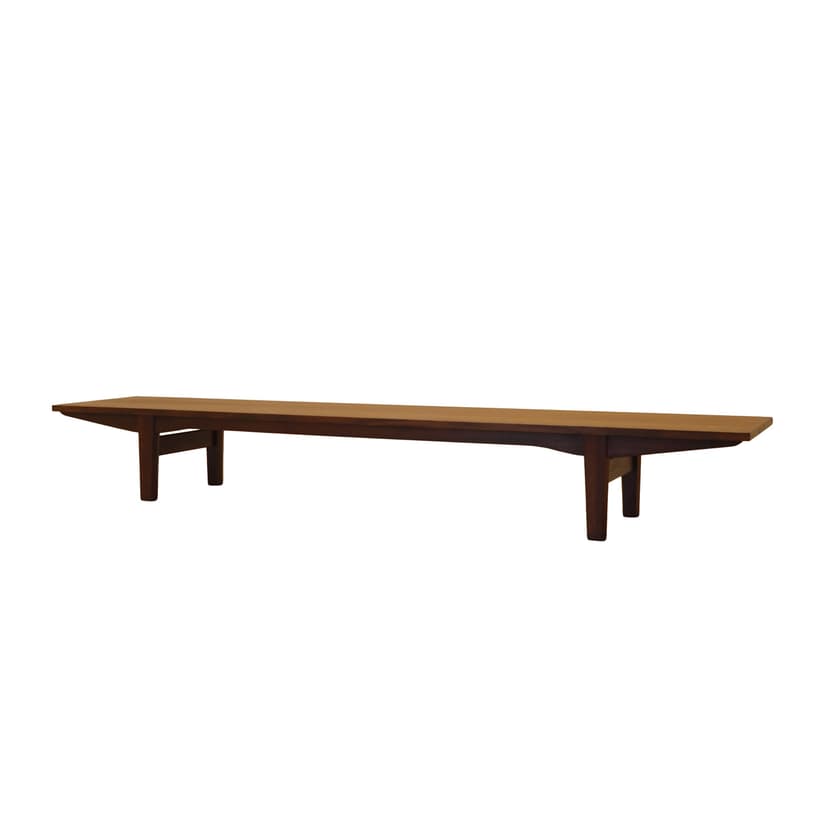 Lowboard, brown oak, brown teak, Denmark, 1970s.