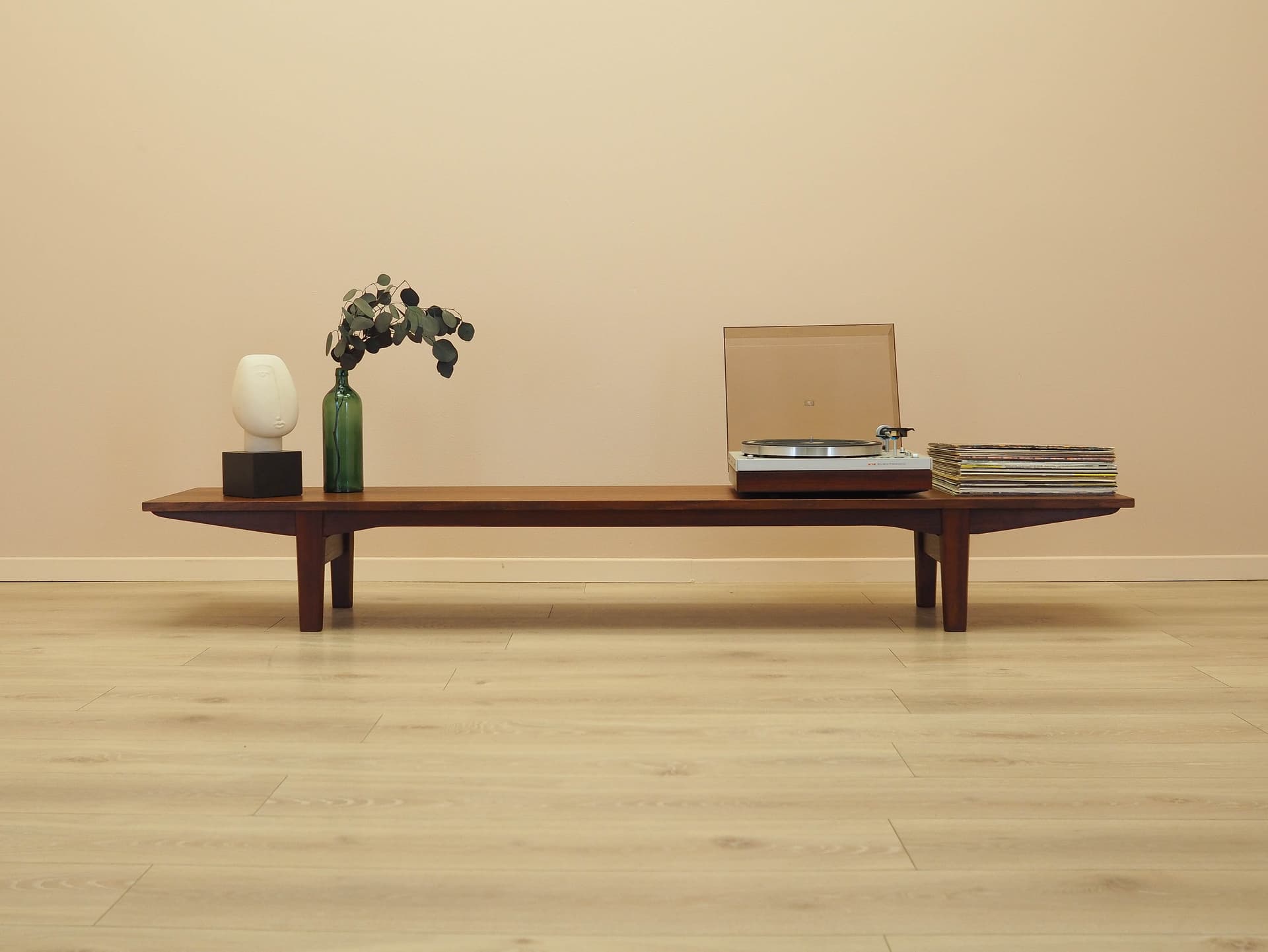 Lowboard, brown oak, brown teak, Denmark, 1970s. - 332940