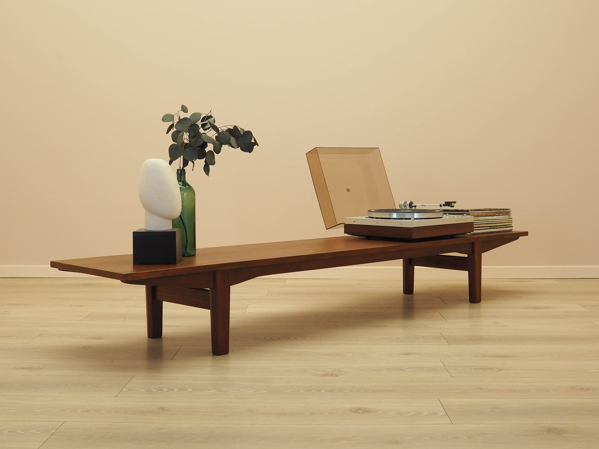 Lowboard, brown oak, brown teak, Denmark, 1970s. - 332944