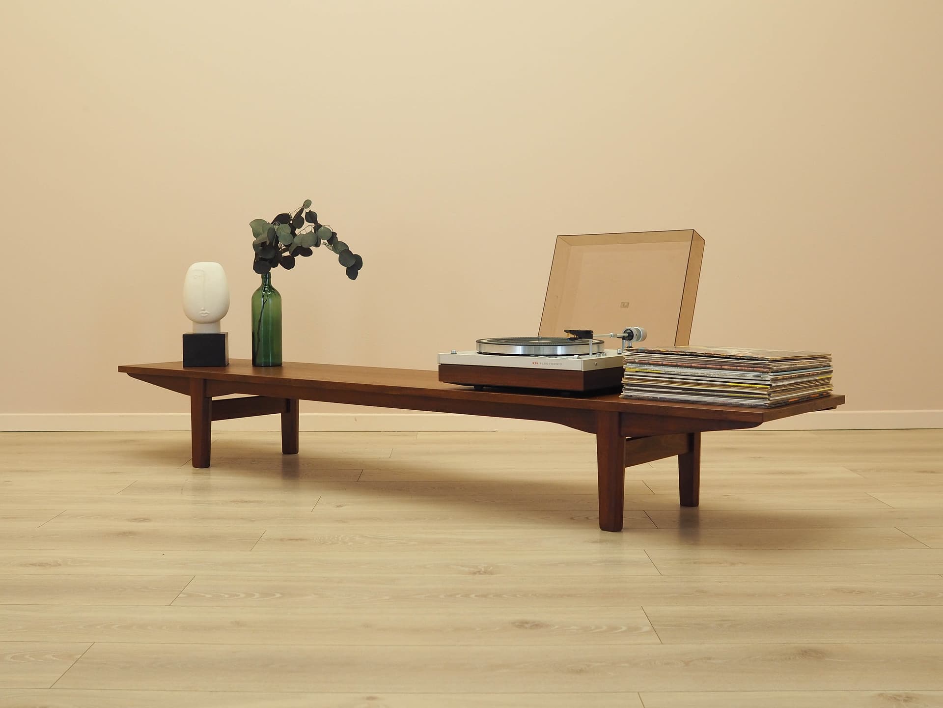 Lowboard, brown oak, brown teak, Denmark, 1970s. - 332943