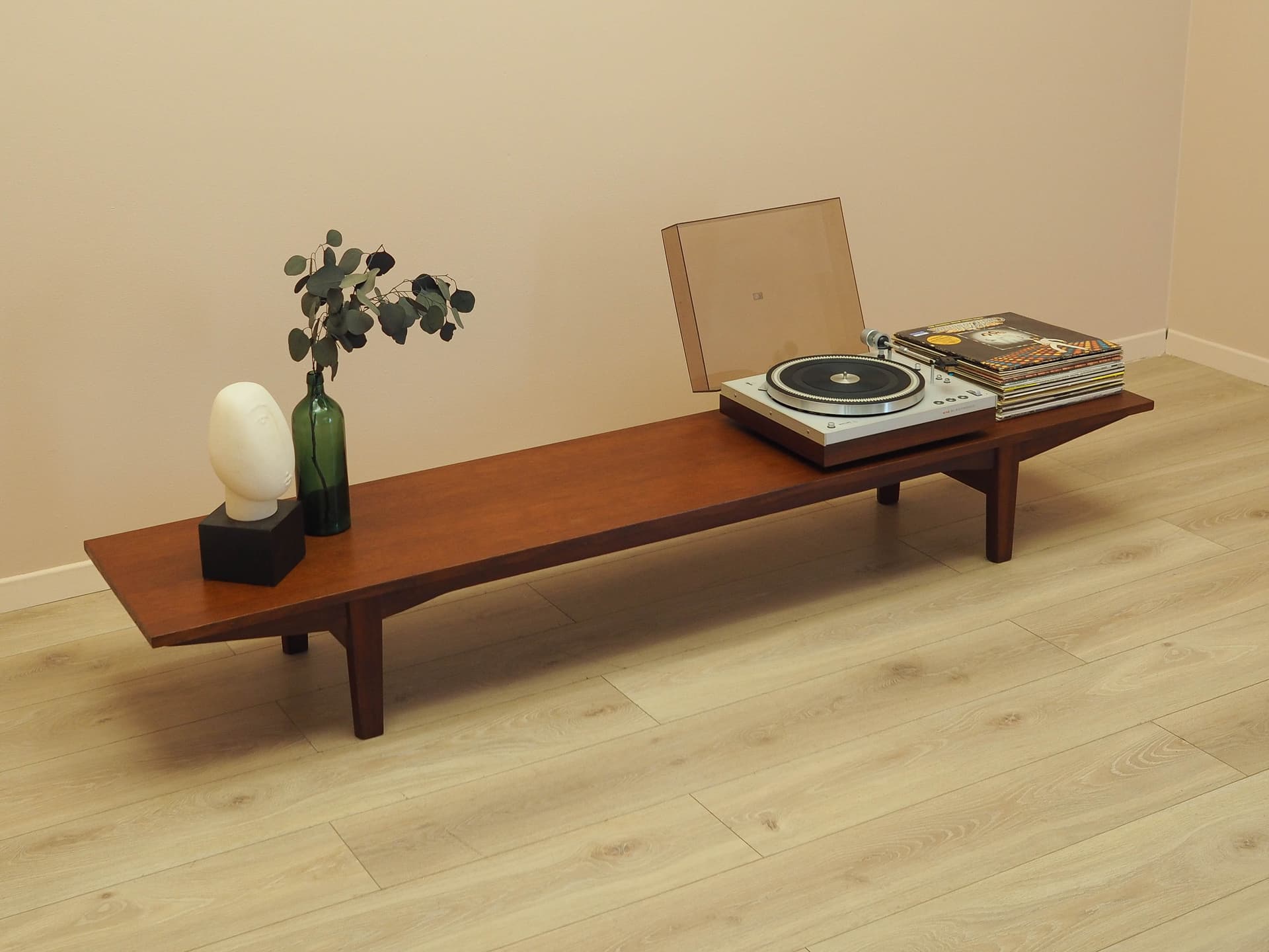 Lowboard, brown oak, brown teak, Denmark, 1970s. - 332941