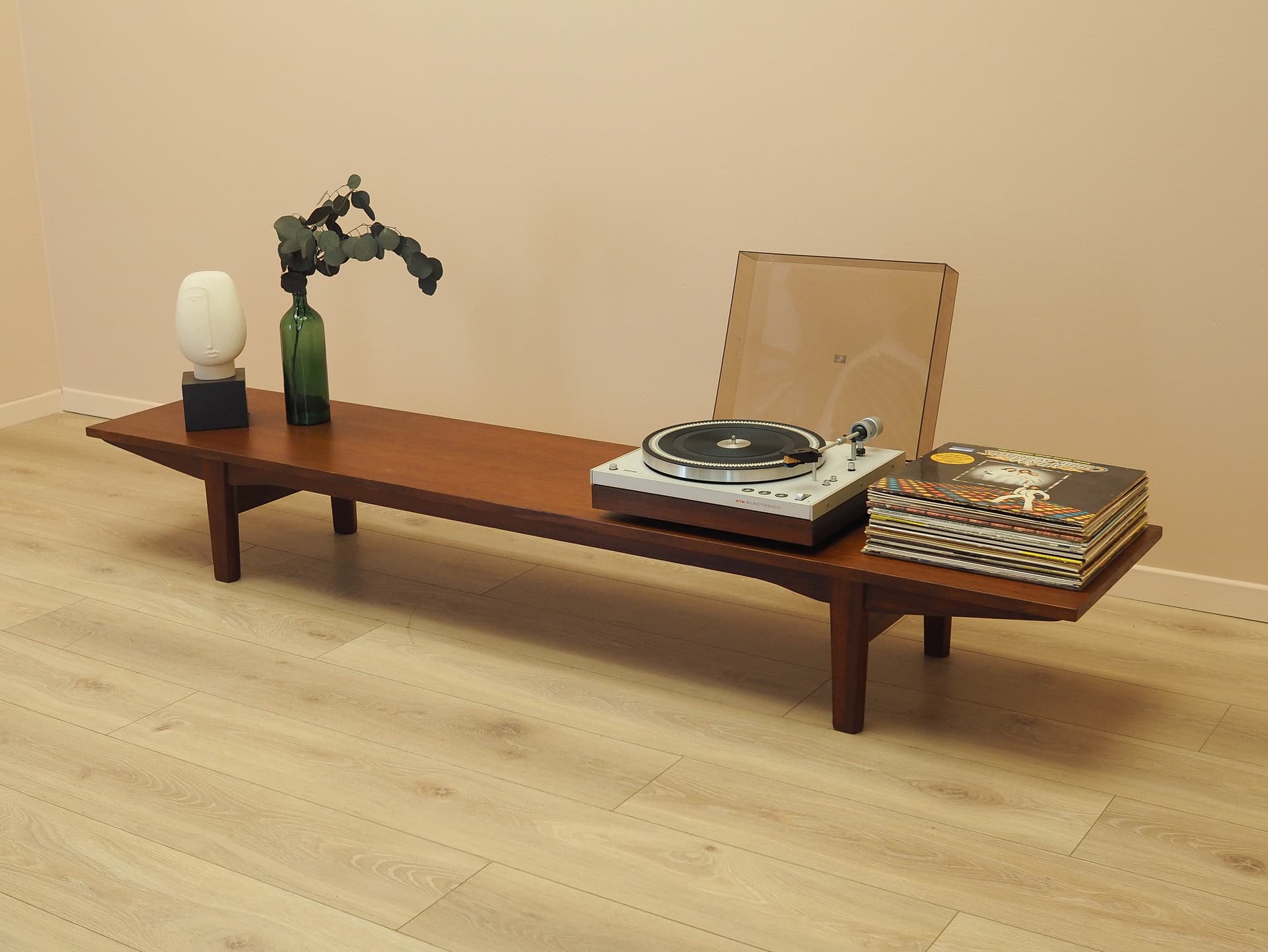Lowboard, brown oak, brown teak, Denmark, 1970s. - 332942