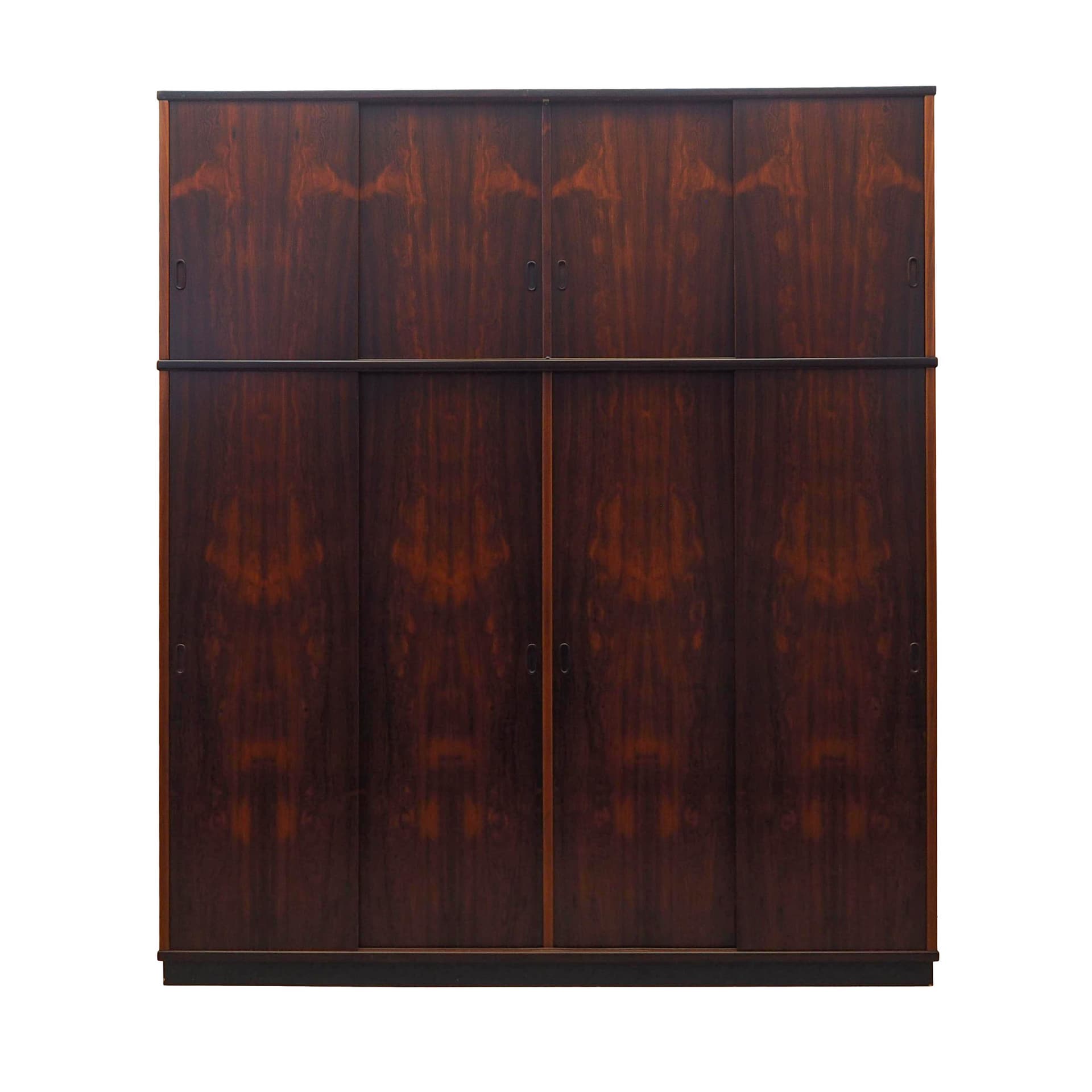 Wardrobe, brown rosewood, wood, Denmark, 1970s.