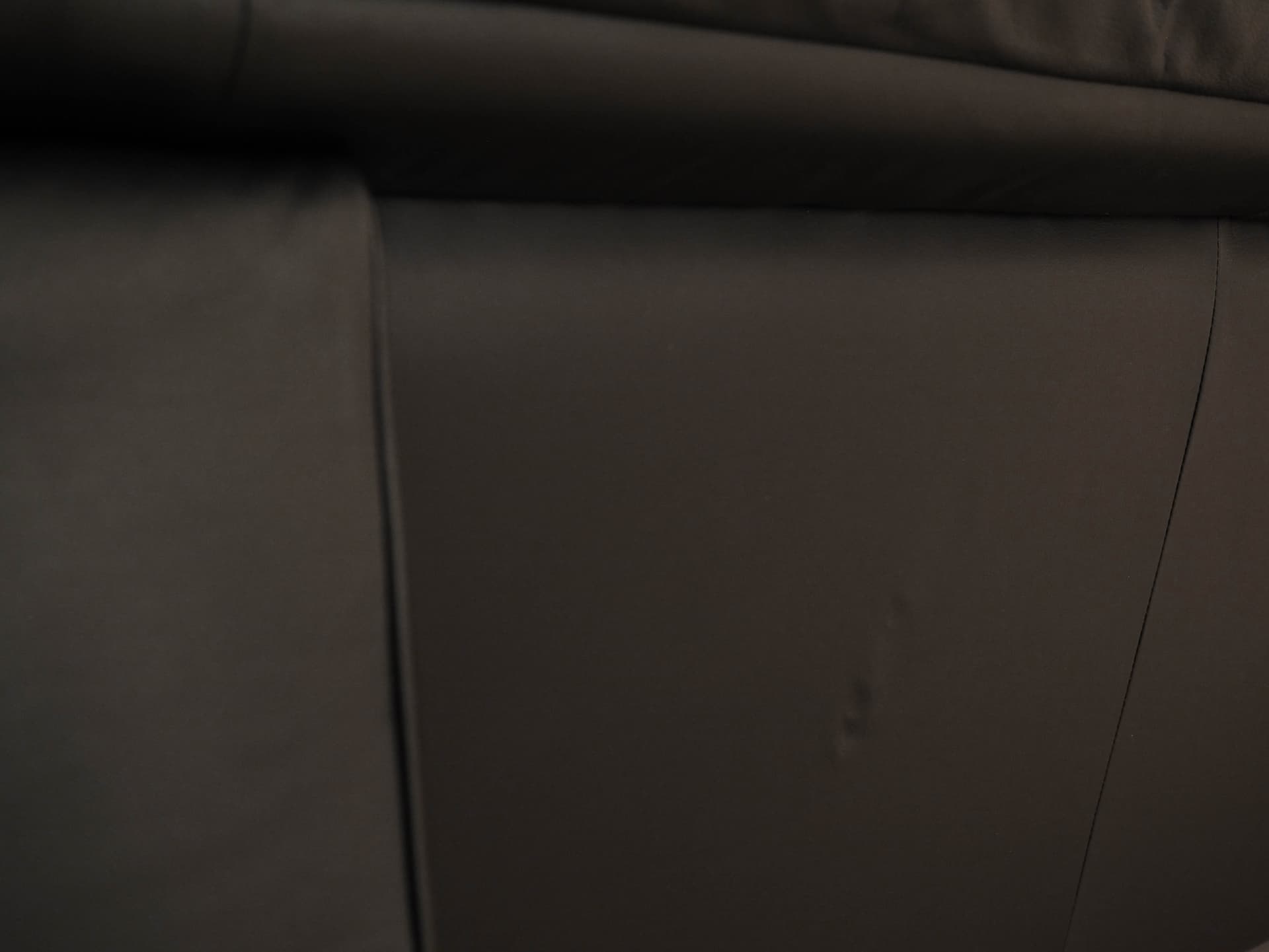 Sofa, black leather, Italy, 1960s. - 332997