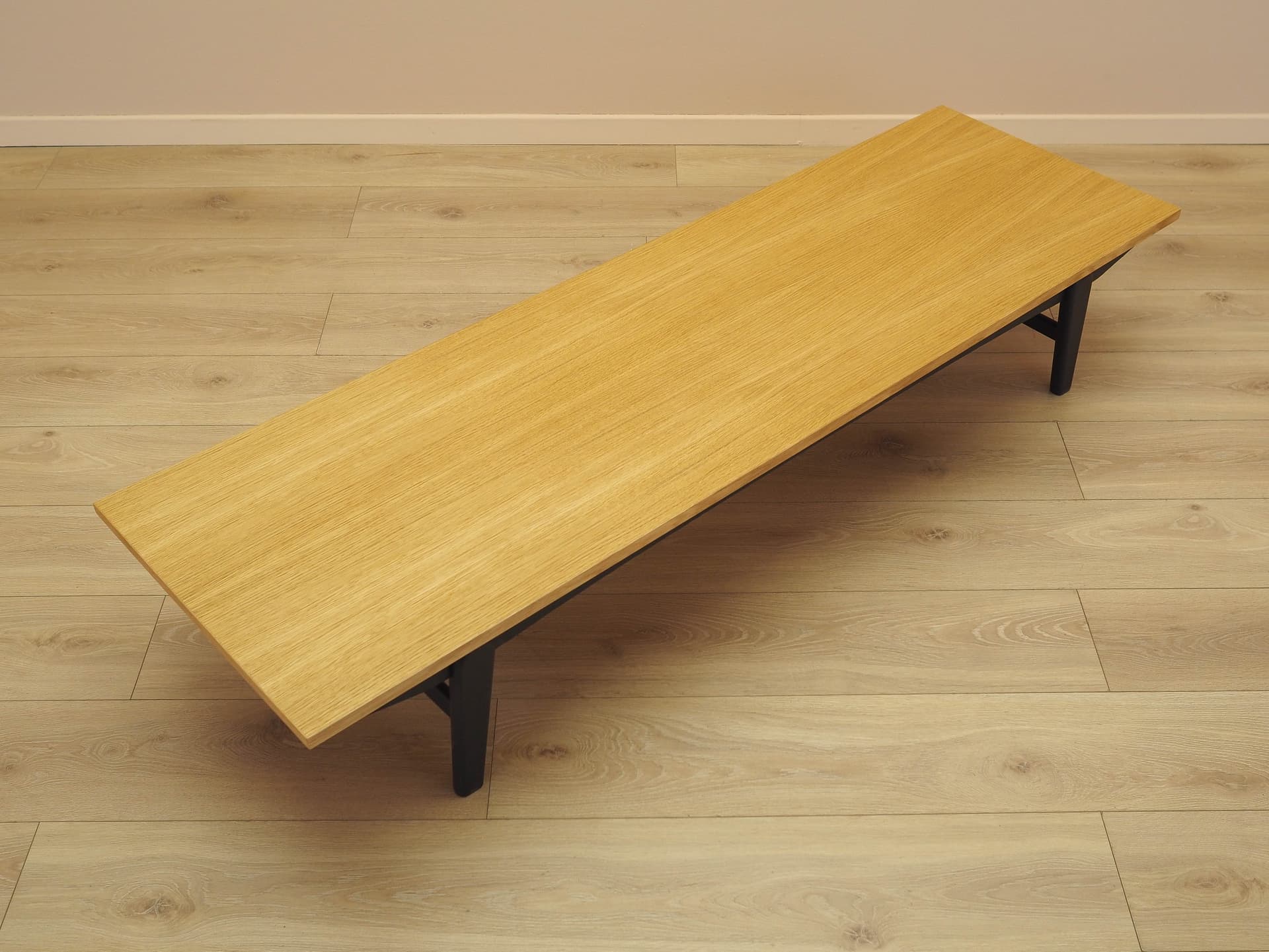 Lowboard, brown oak, black wood, Denmark, 1970s. - 333045