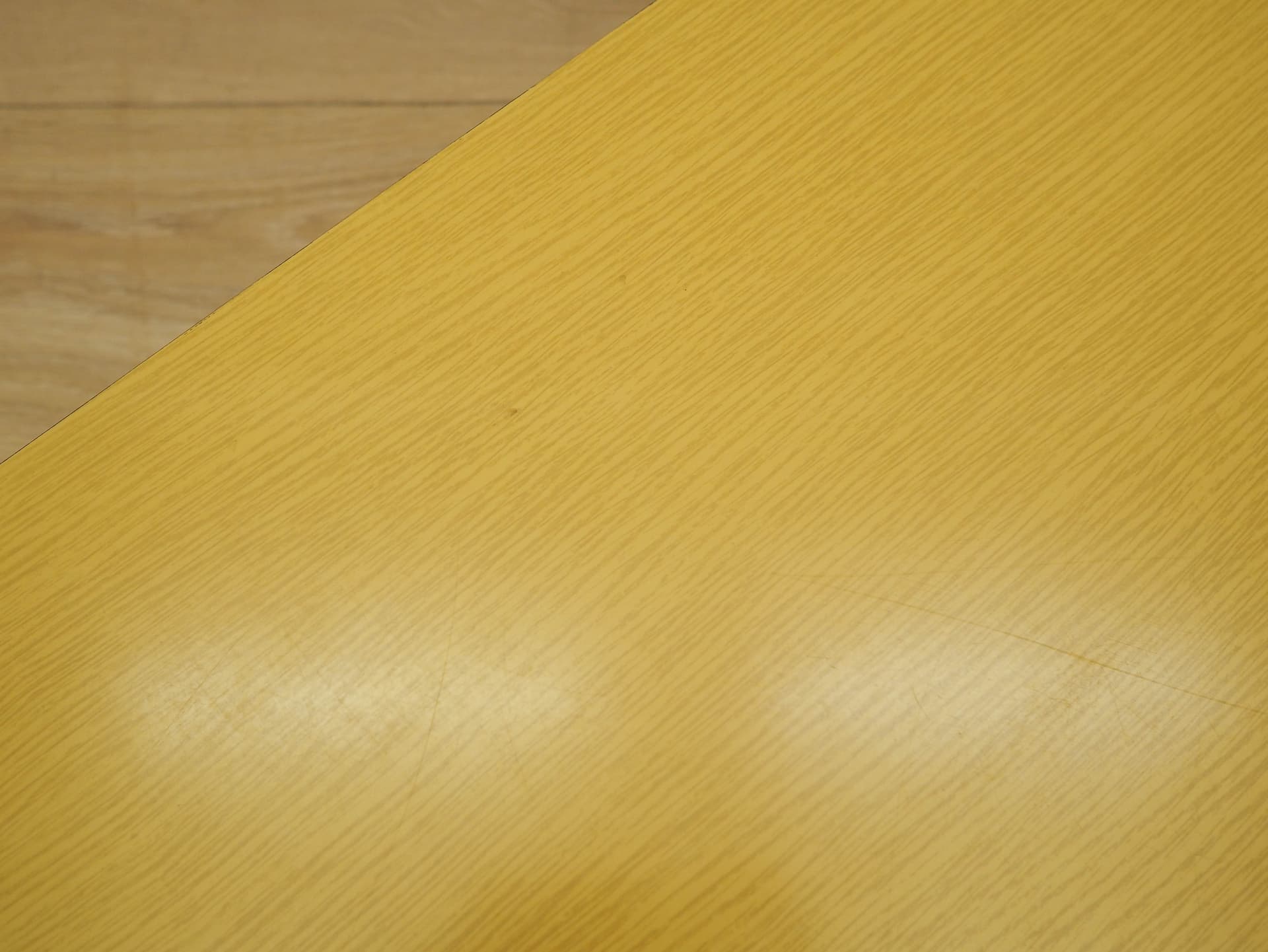 Lowboard, yellow laminate, black metal, Denmark, 1980s. - 333069