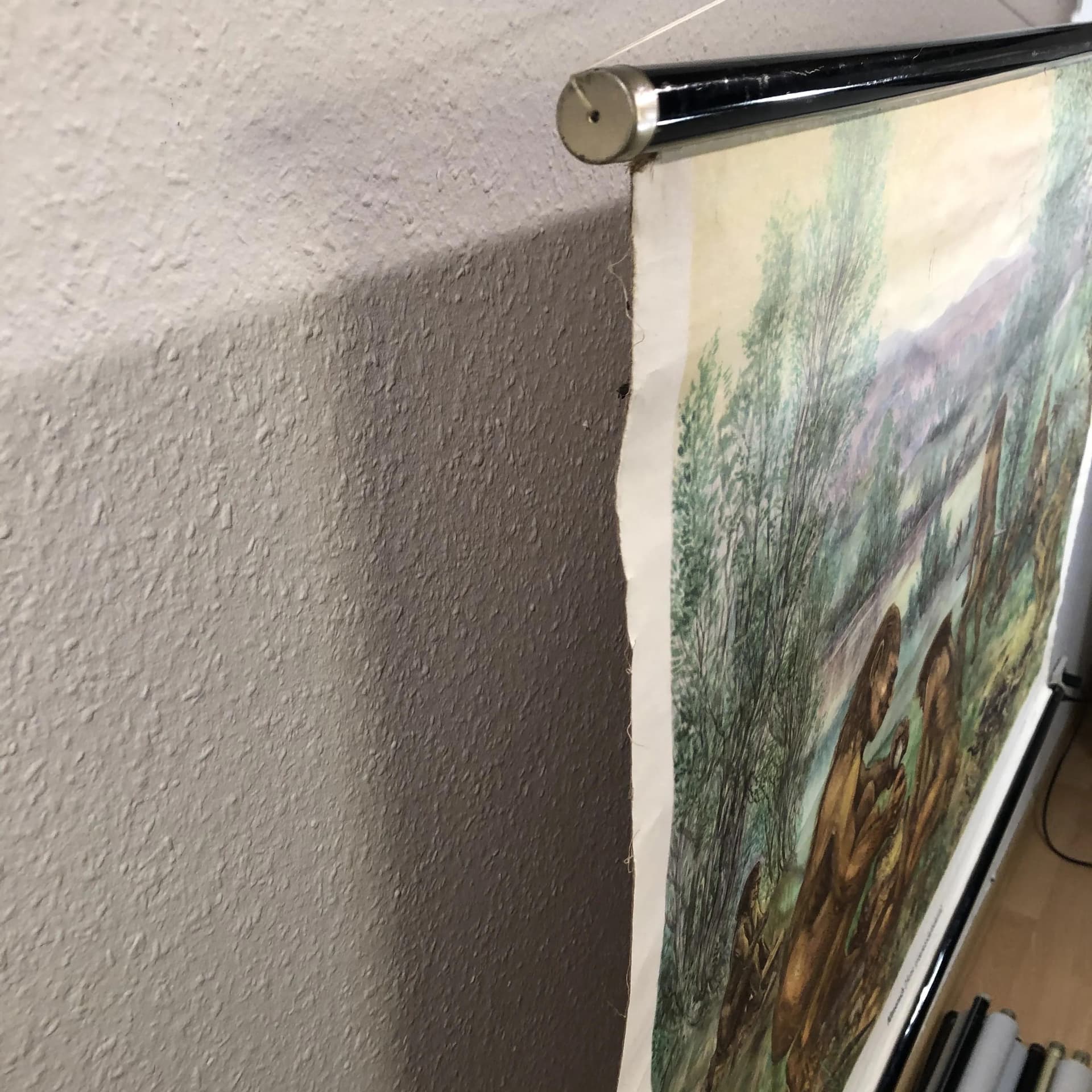 Tablica edukacyjna, Człowiek pierwotny, multikolor, papier, Niemcy, lata 70. - 24872