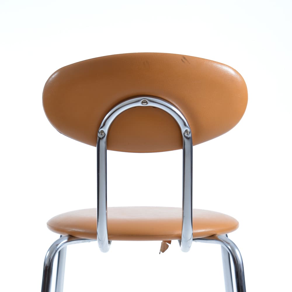 Chair, beige faux leather, chrome, Kovona, Czechoslovakia, 1970s. - 333110