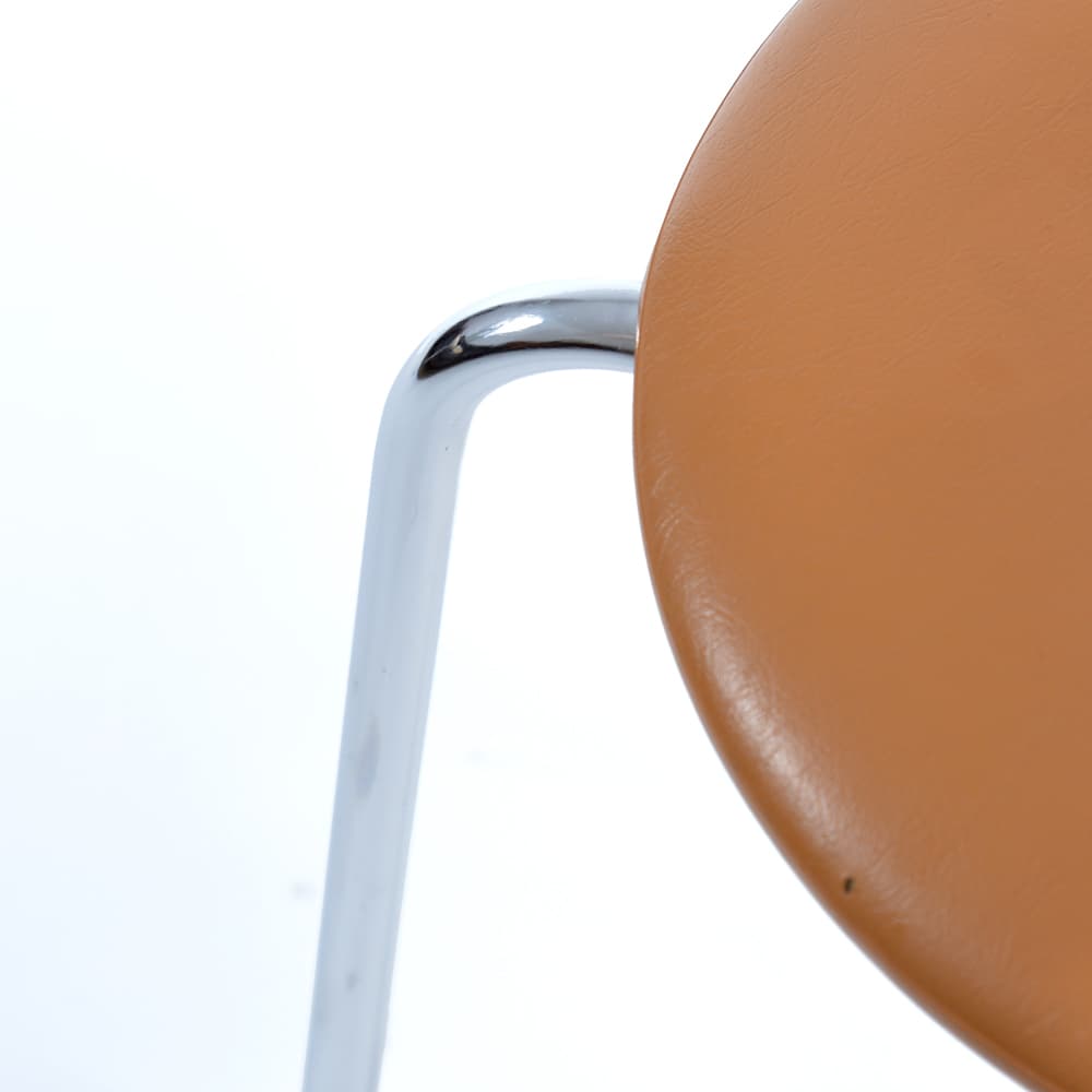 Chair, beige faux leather, chrome, Kovona, Czechoslovakia, 1970s. - 333114