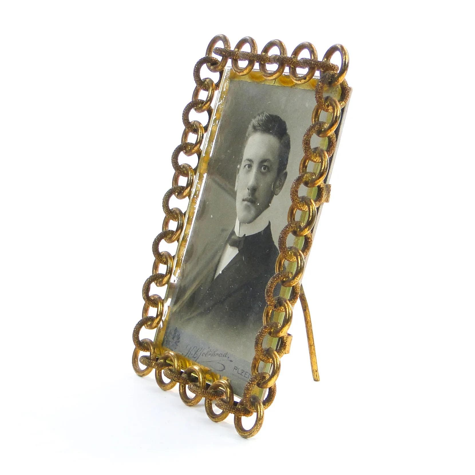 Photo Frame, Art Nouveau, gilt brass, Austria, 19th c. - 24994