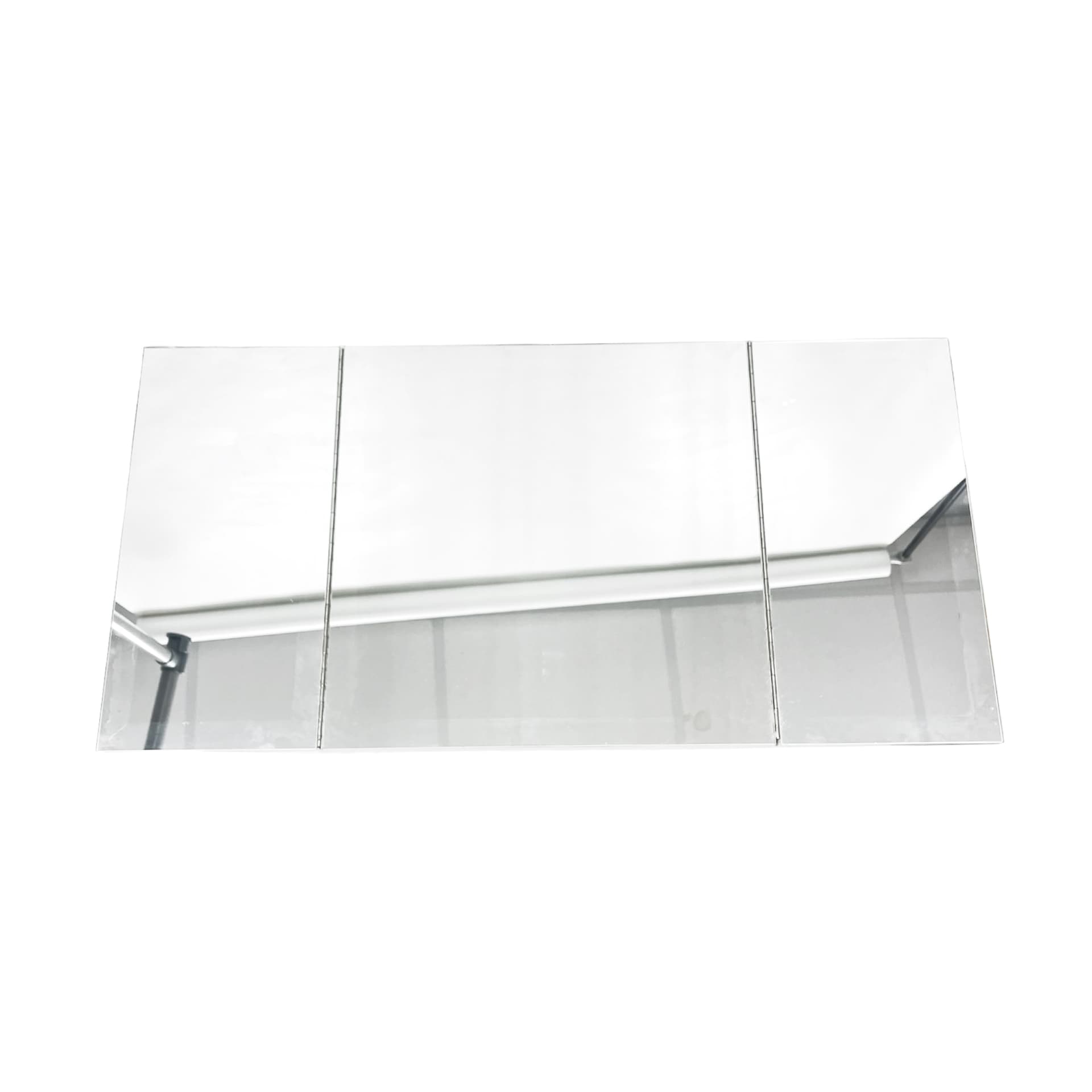 Three-Part Folding Mirror, silver, glass plastic, Poland, 1970s. - 333318
