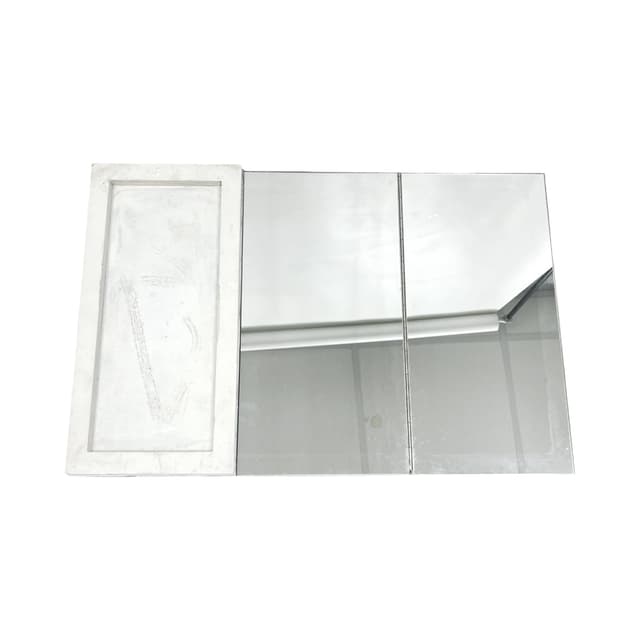 Three-Part Folding Mirror, silver, glass plastic, Poland, 1970s. - DIMENSION