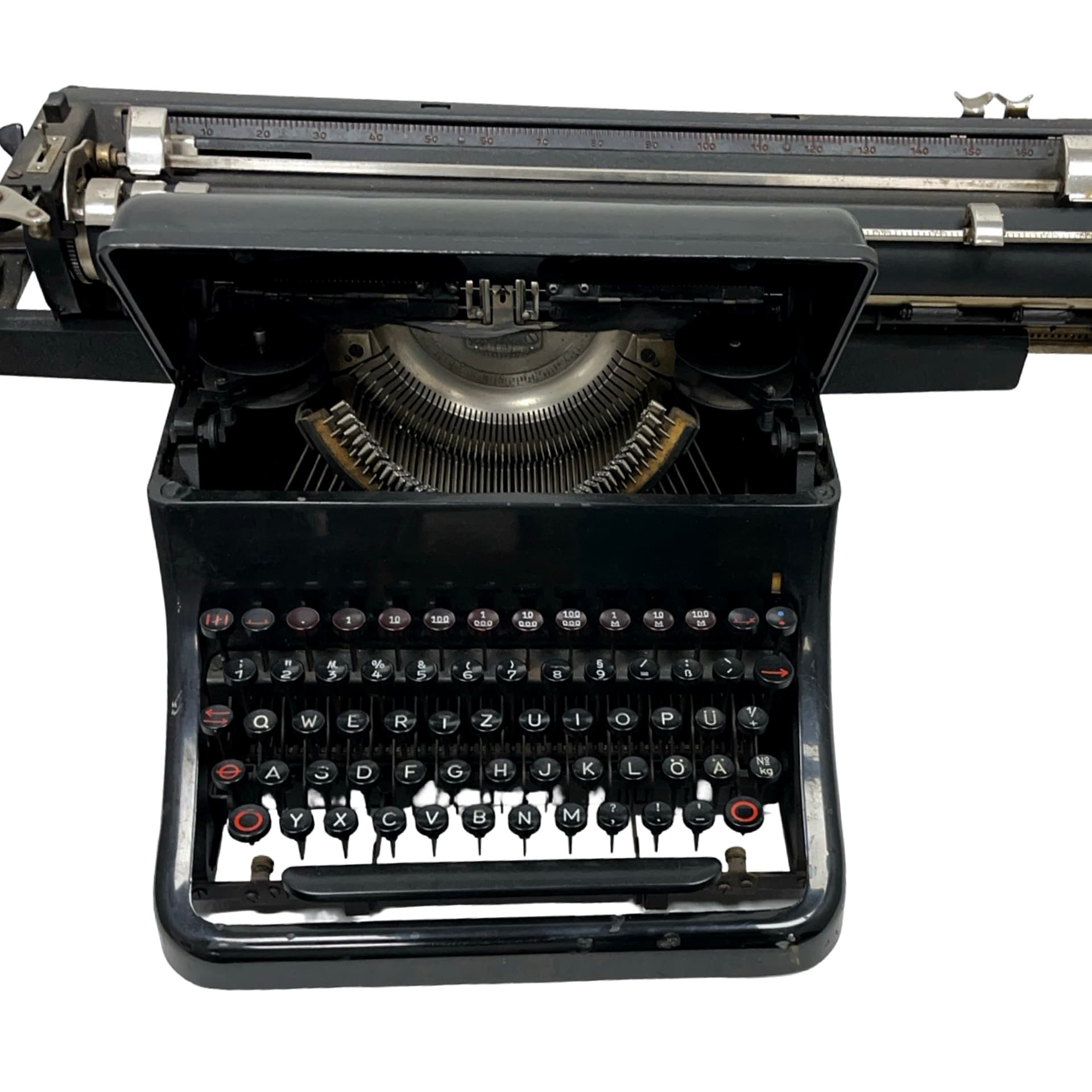 Typewriter Olympia M10, black metal, Germany, 1930s. - 333325
