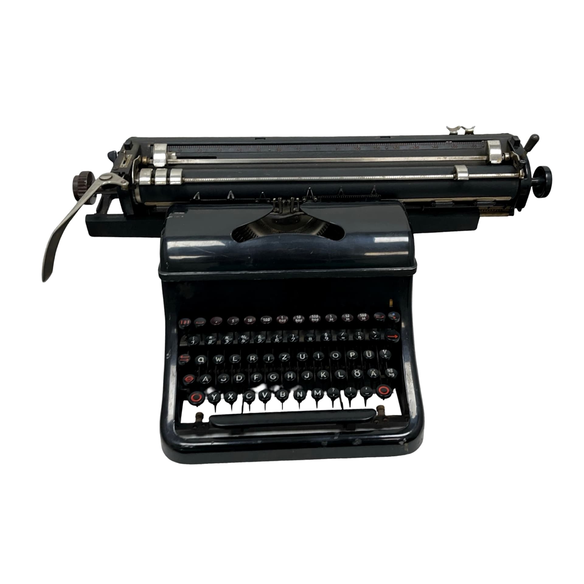 Typewriter Olympia M10, black metal, Germany, 1930s. - 333326