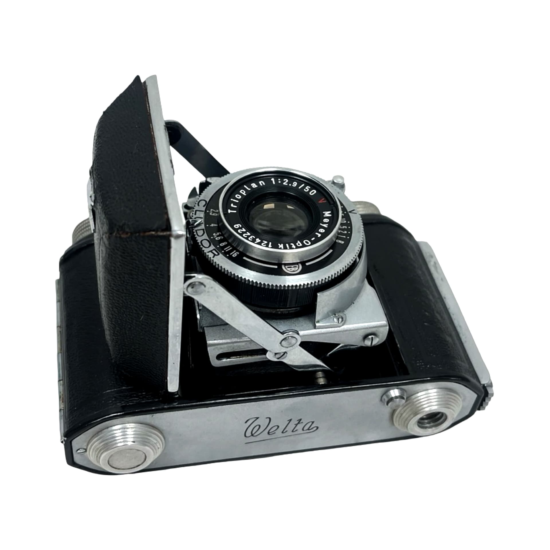 Aparat Welta Welti I, czarny, metal srebrny, Niemcy, lata 50. - 333412