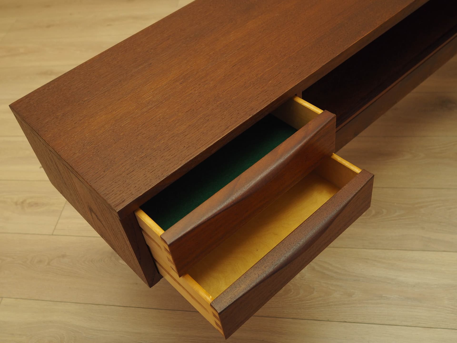 Lowboard, brązowy, teak, Dania, lata 70. - 333425