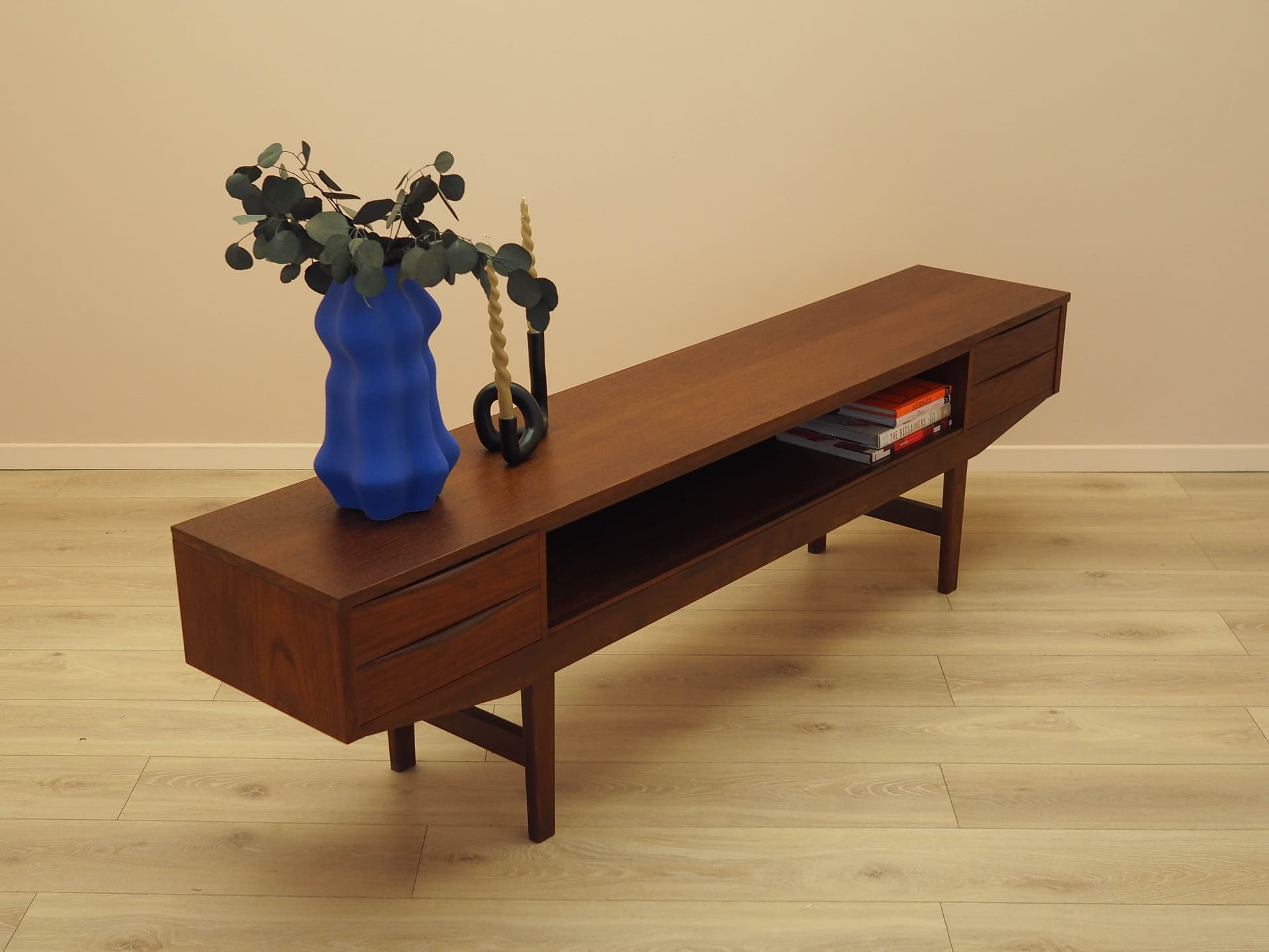 Lowboard, brązowy, teak, Dania, lata 70. - 333423