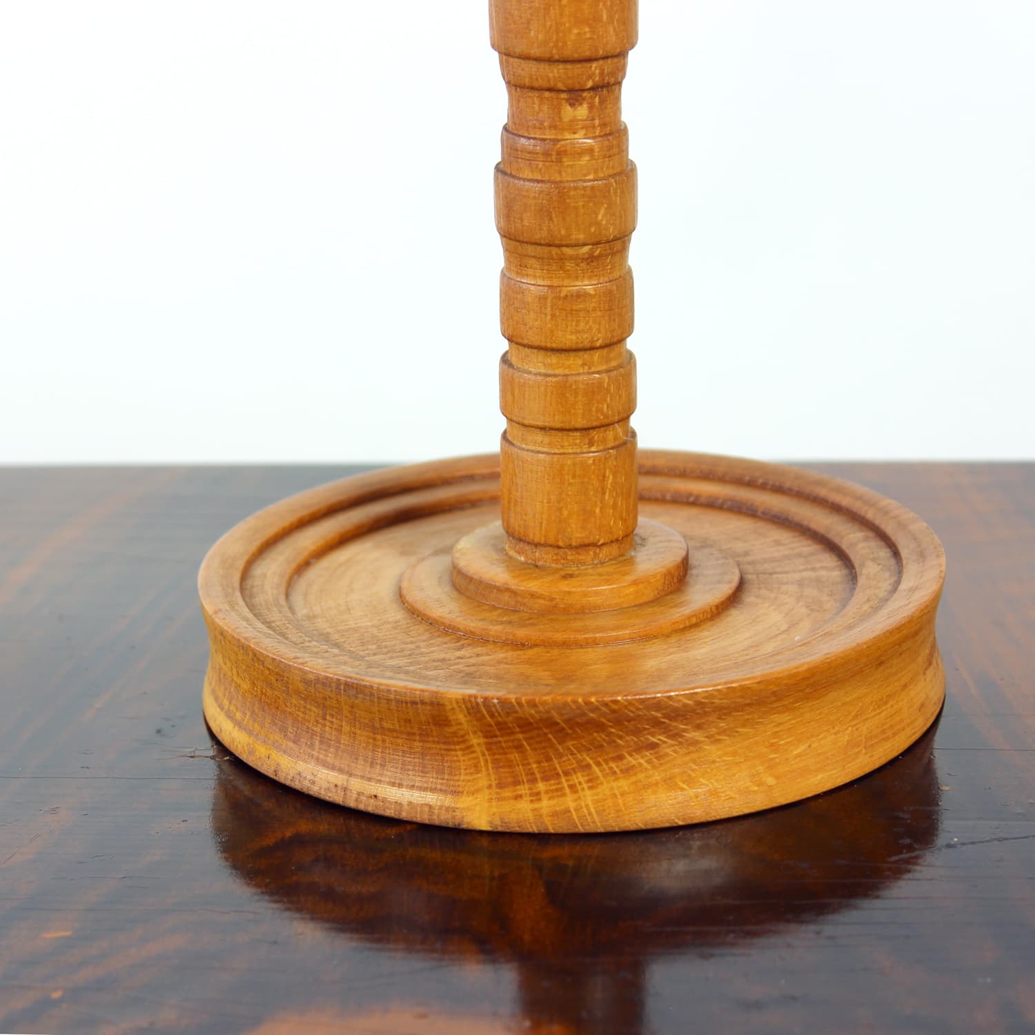 Candle Holder, brown wood, Czechoslovakia, 1950s - 333506