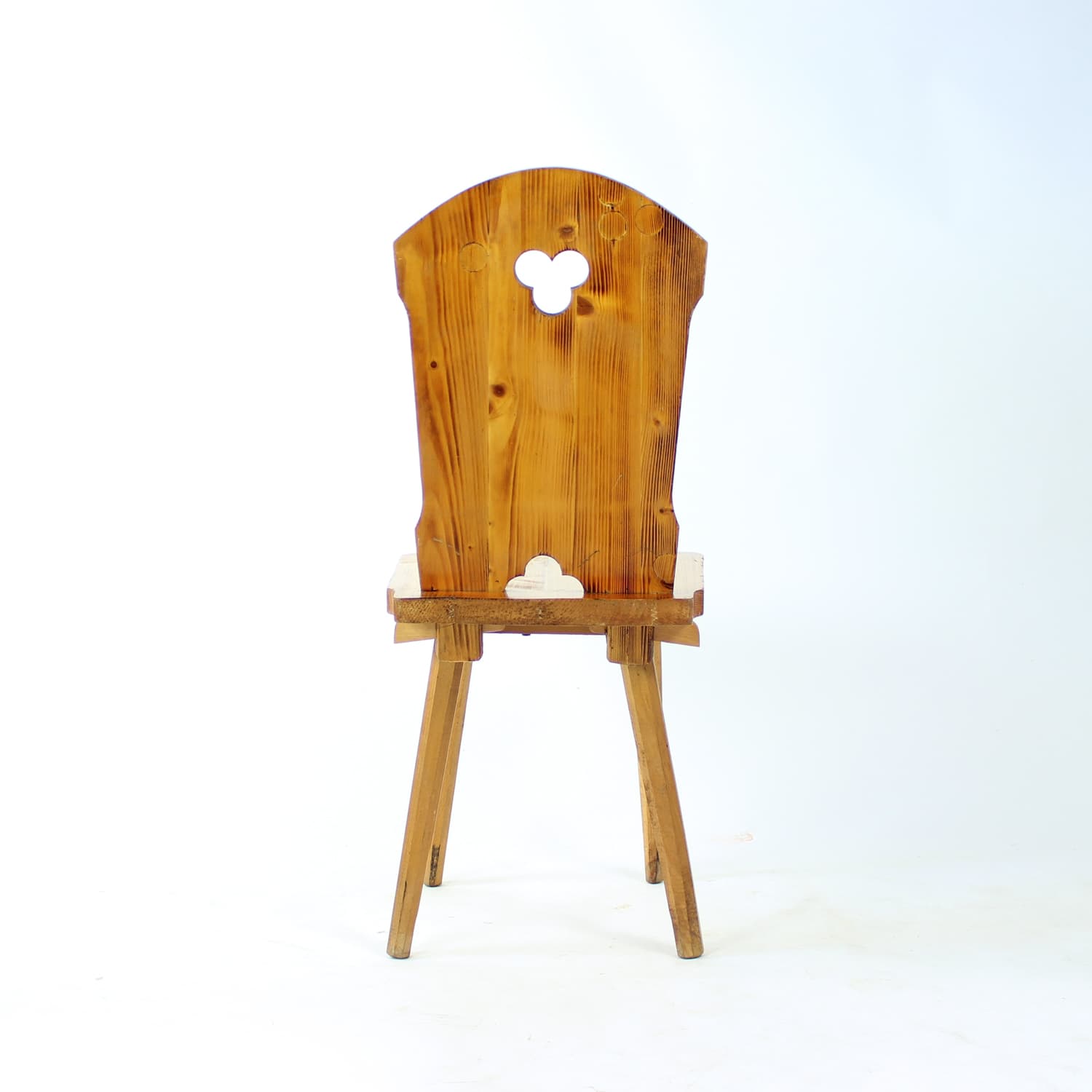 Chair Folk, brown, wood, Czechoslovakia, 1970s. - 333538