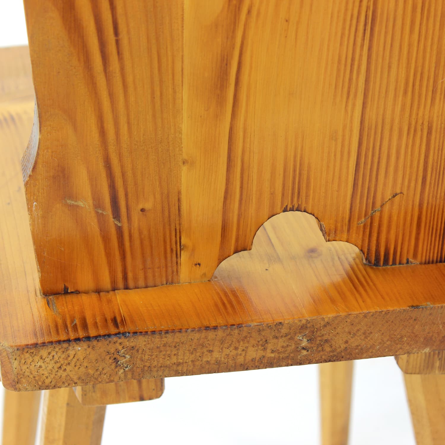 Chair Folk, brown, wood, Czechoslovakia, 1970s. - 333542