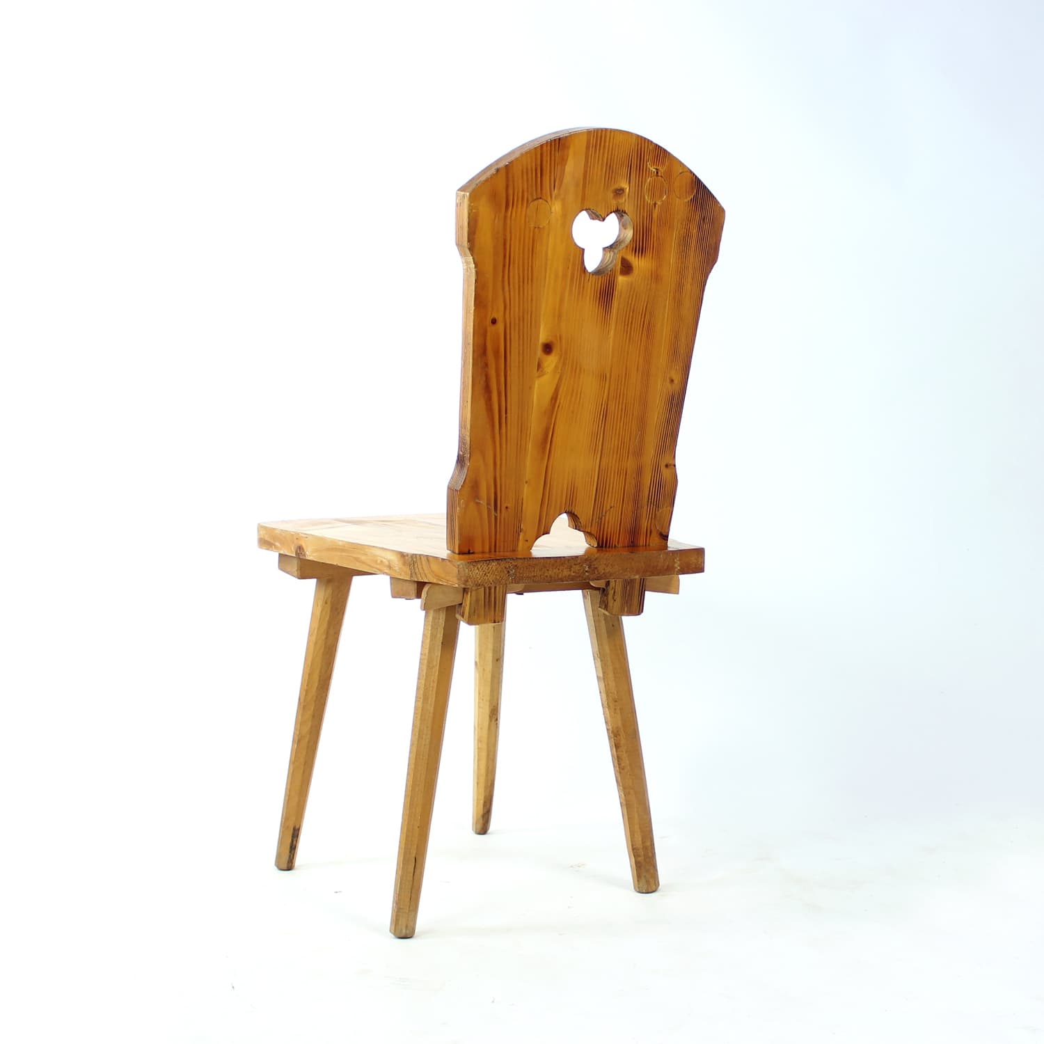 Chair Folk, brown, wood, Czechoslovakia, 1970s. - 333537