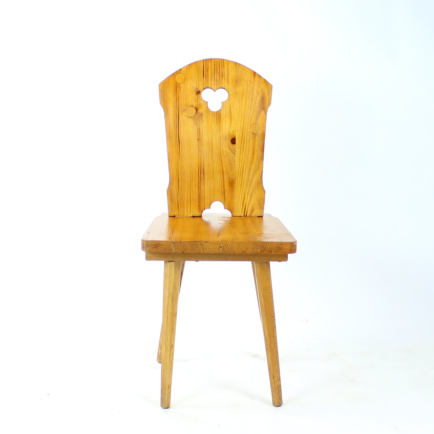 Chair Folk, brown, wood, Czechoslovakia, 1970s. - 333534