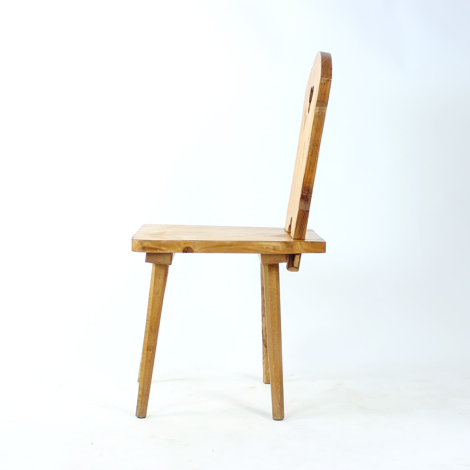 Chair Folk, brown, wood, Czechoslovakia, 1970s. - 333535