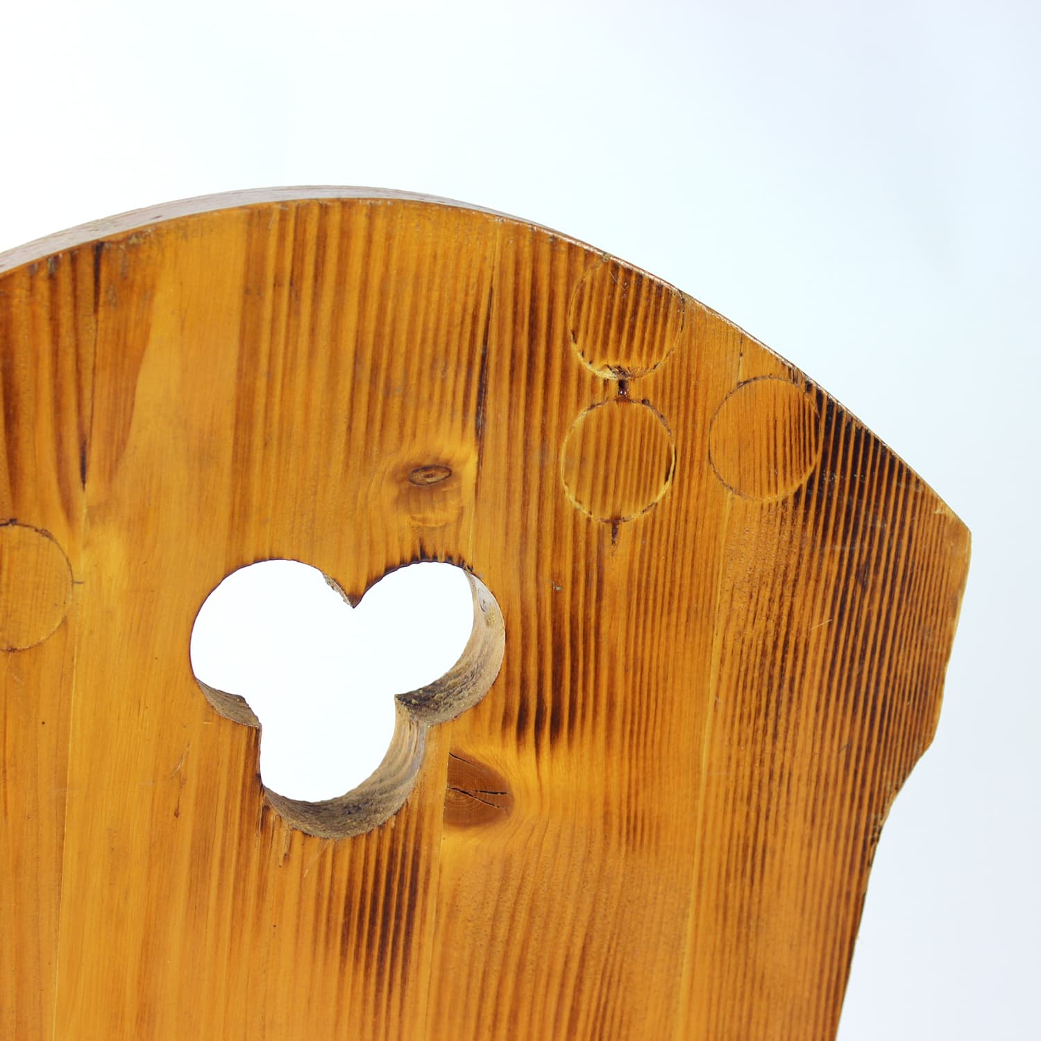 Chair Folk, brown, wood, Czechoslovakia, 1970s. - 333545