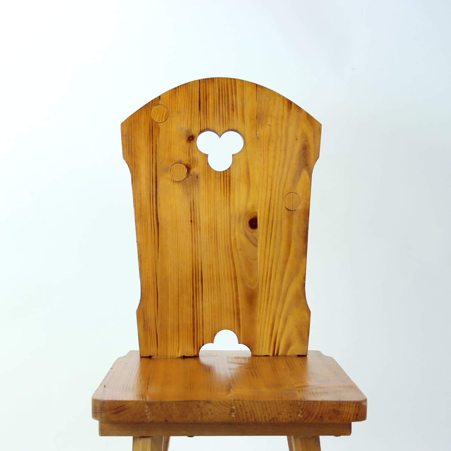 Chair Folk, brown, wood, Czechoslovakia, 1970s. - 333539