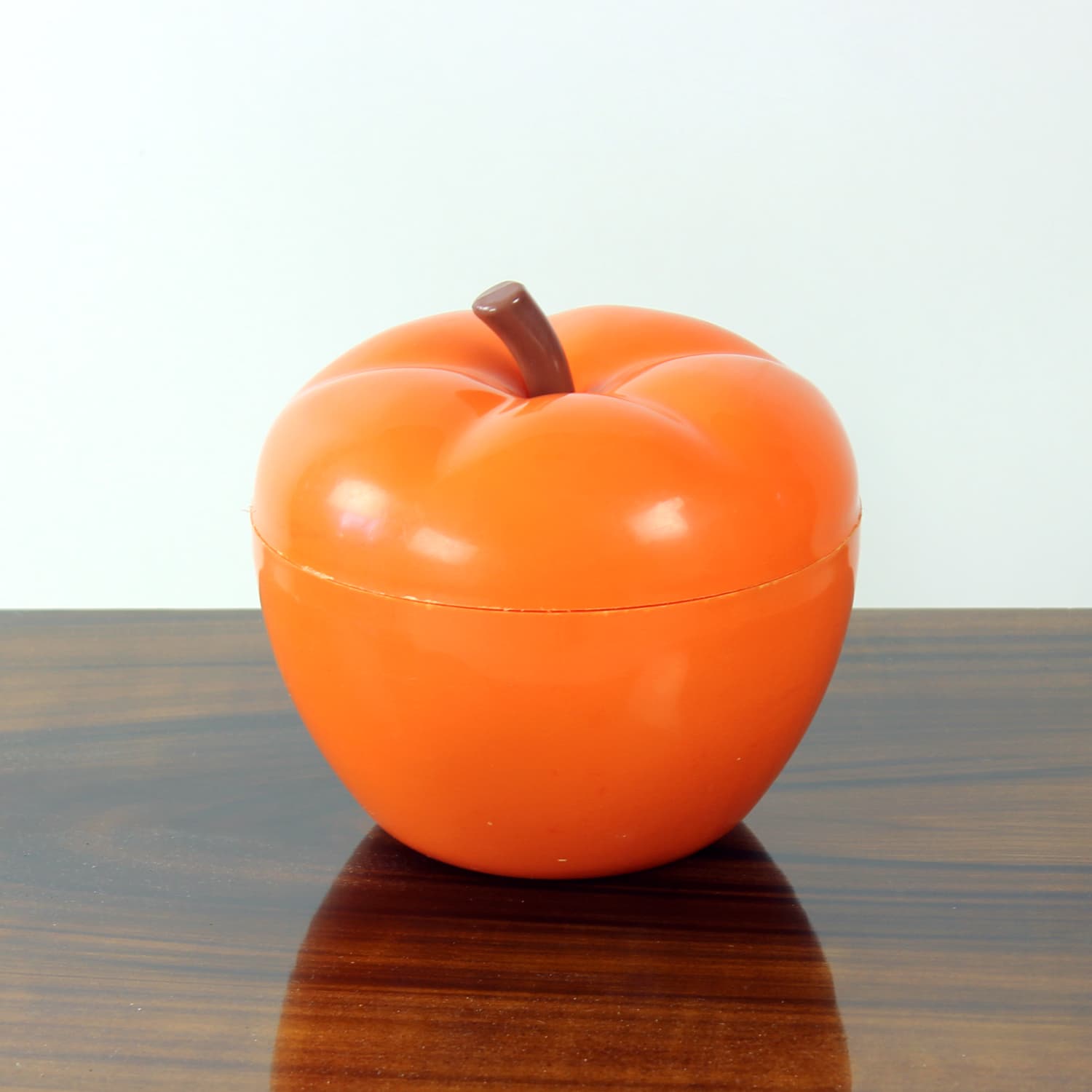 Apple box, orange brown, plastic, Czechoslovakia, 1970s. - 333546