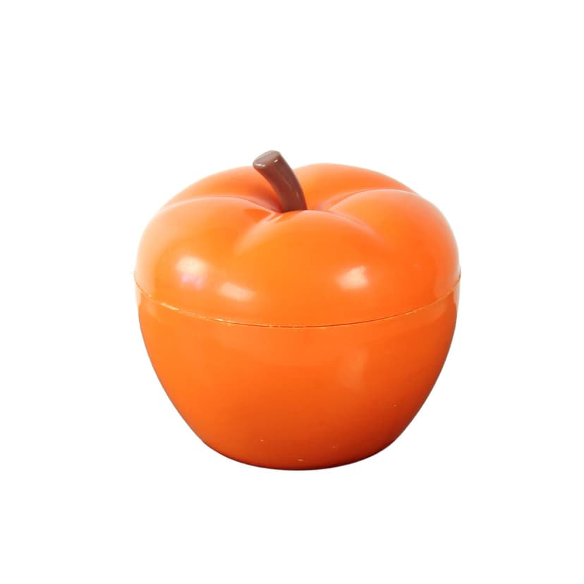 Apple box, orange brown, plastic, Czechoslovakia, 1970s.