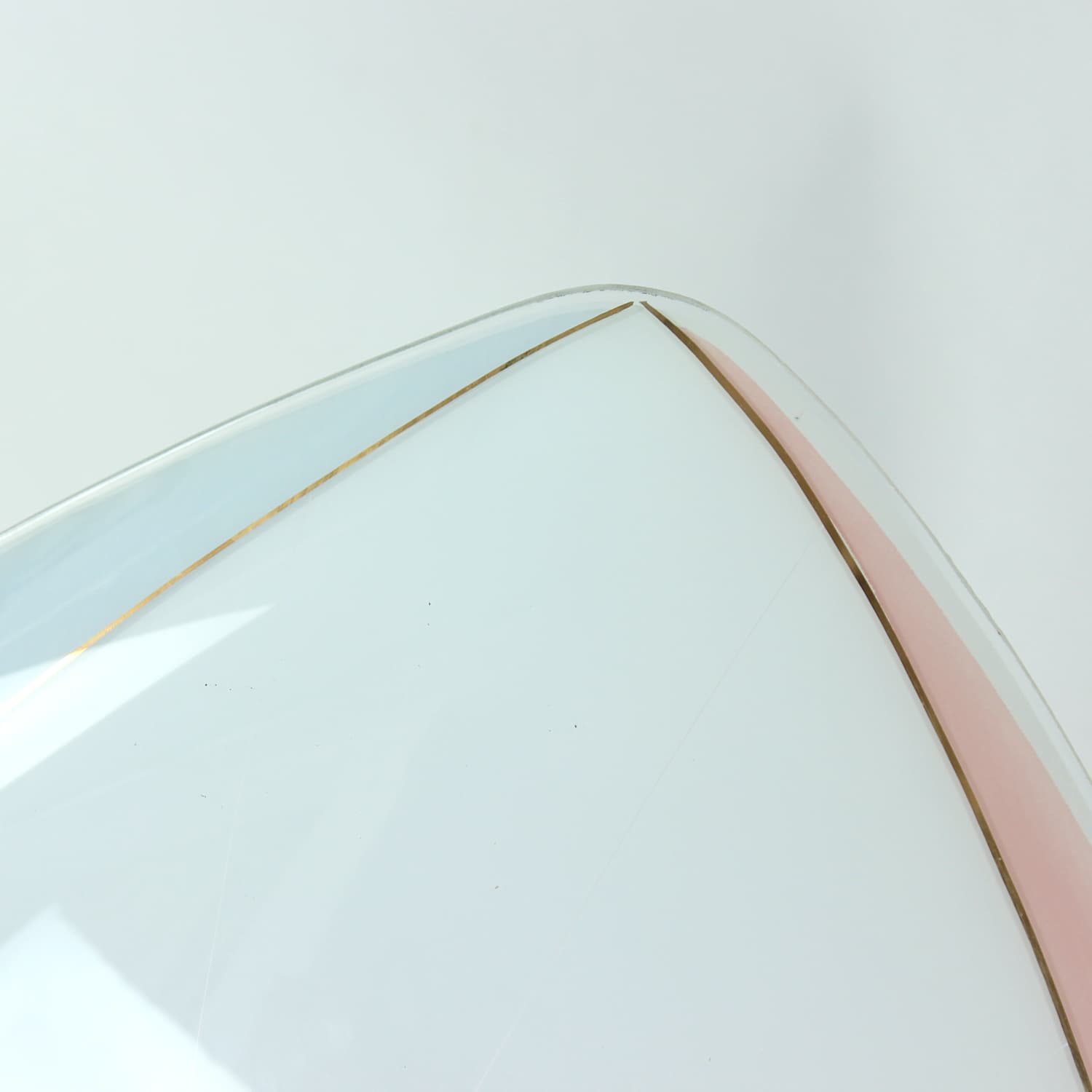 Flush Mount, white pink blue gold glass, aluminum, Napako, Czechoslovakia, 1960s. - 333563