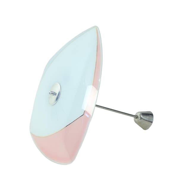 Flush Mount, white pink blue gold glass, aluminum, Napako, Czechoslovakia, 1960s. - DIMENSION