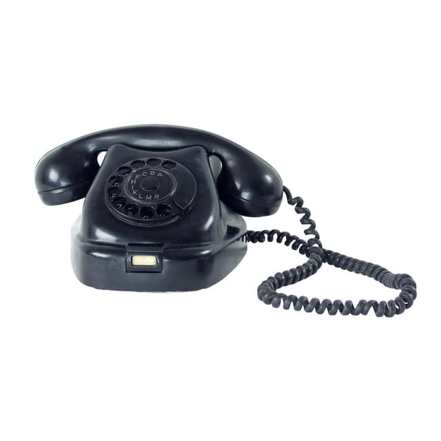 Telephone, black, Bakelite, 1960s - DIMENSION