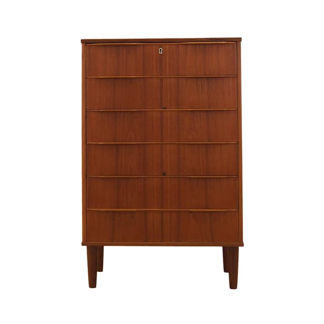 Komoda, teak brązowy, Dania, lata 70. - WYMIARY